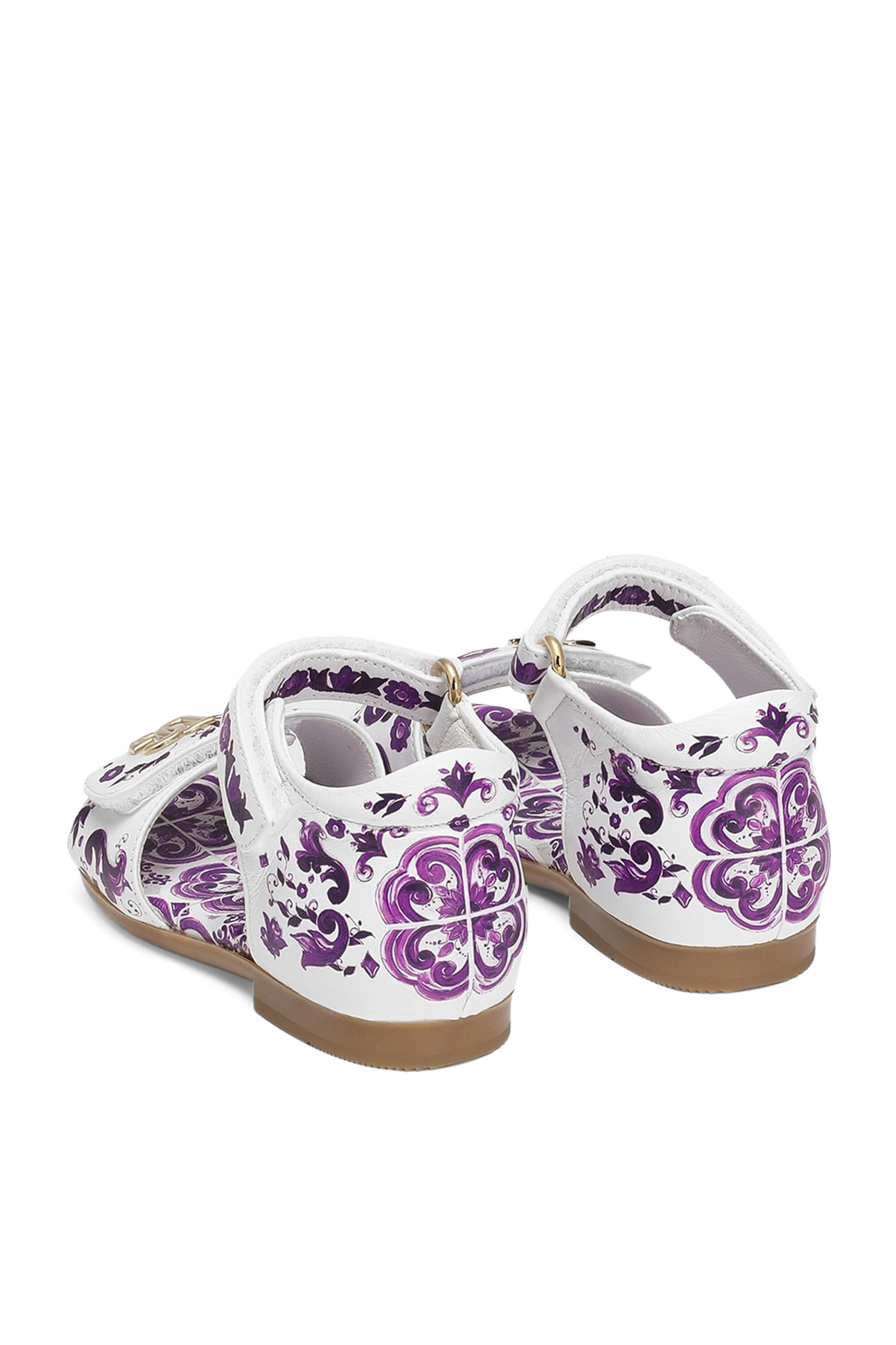 صندل بنقشة مايوليكا جلد للأطفال