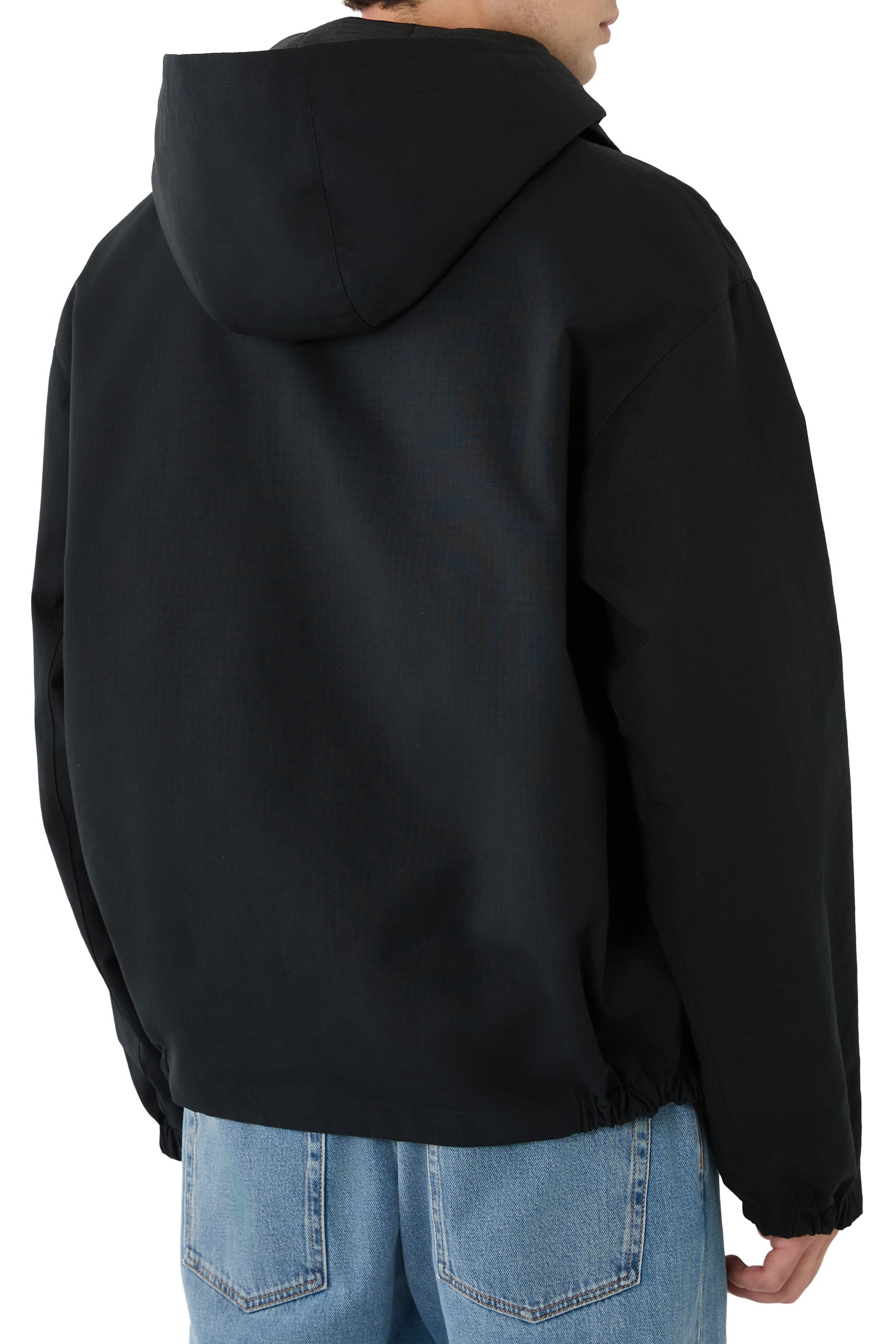 جاكيت ريبستوب بتصميم بوجهين وسحاب قطن