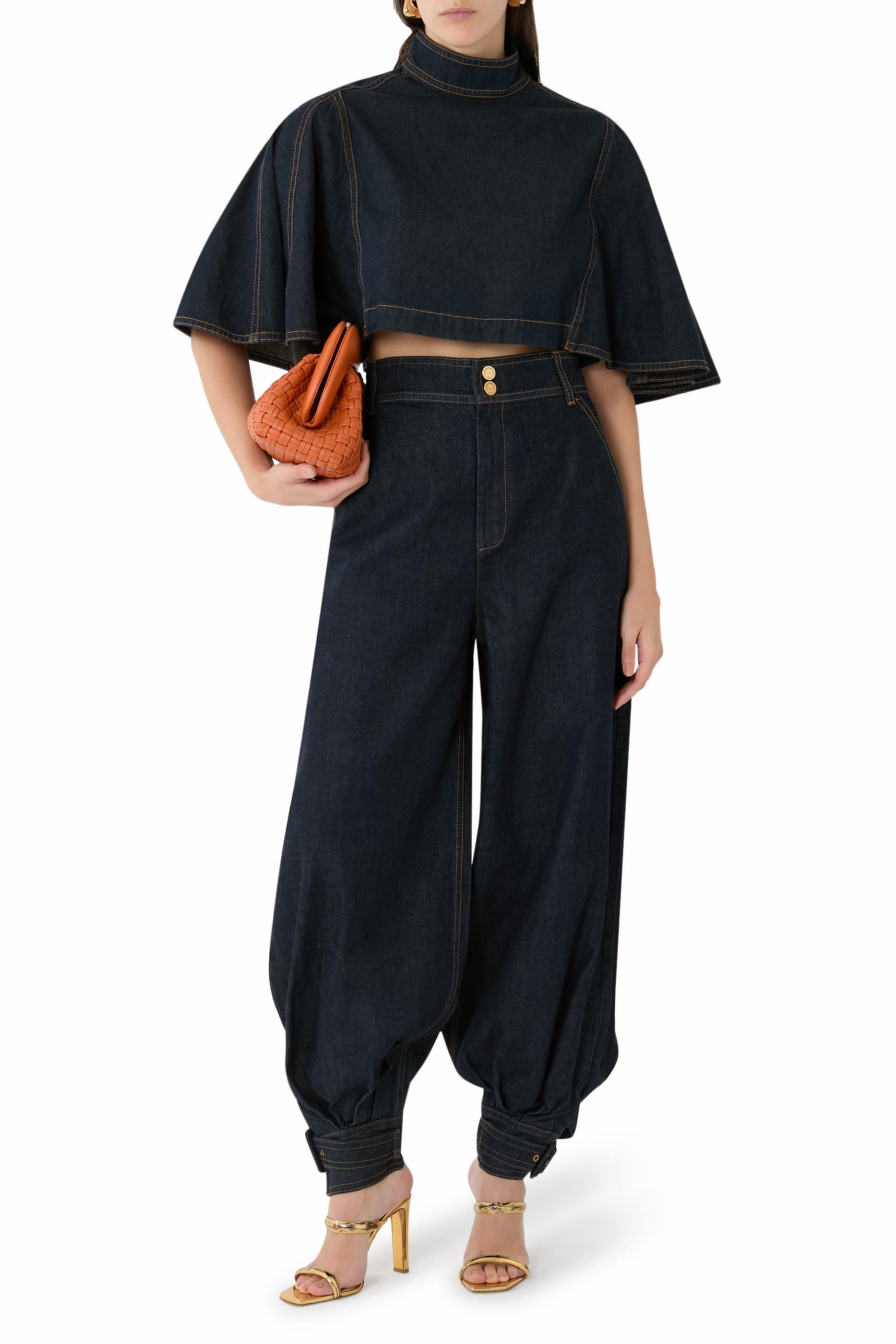 بلوزة هيبنوتيك بنمط كاب دنيم