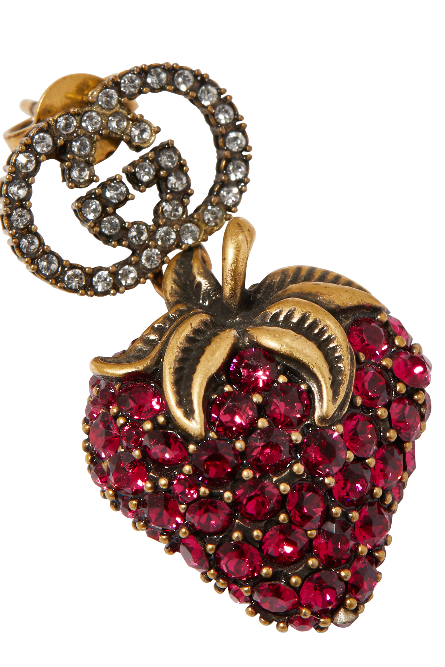 أقراط متدلية بتصميم فراولة