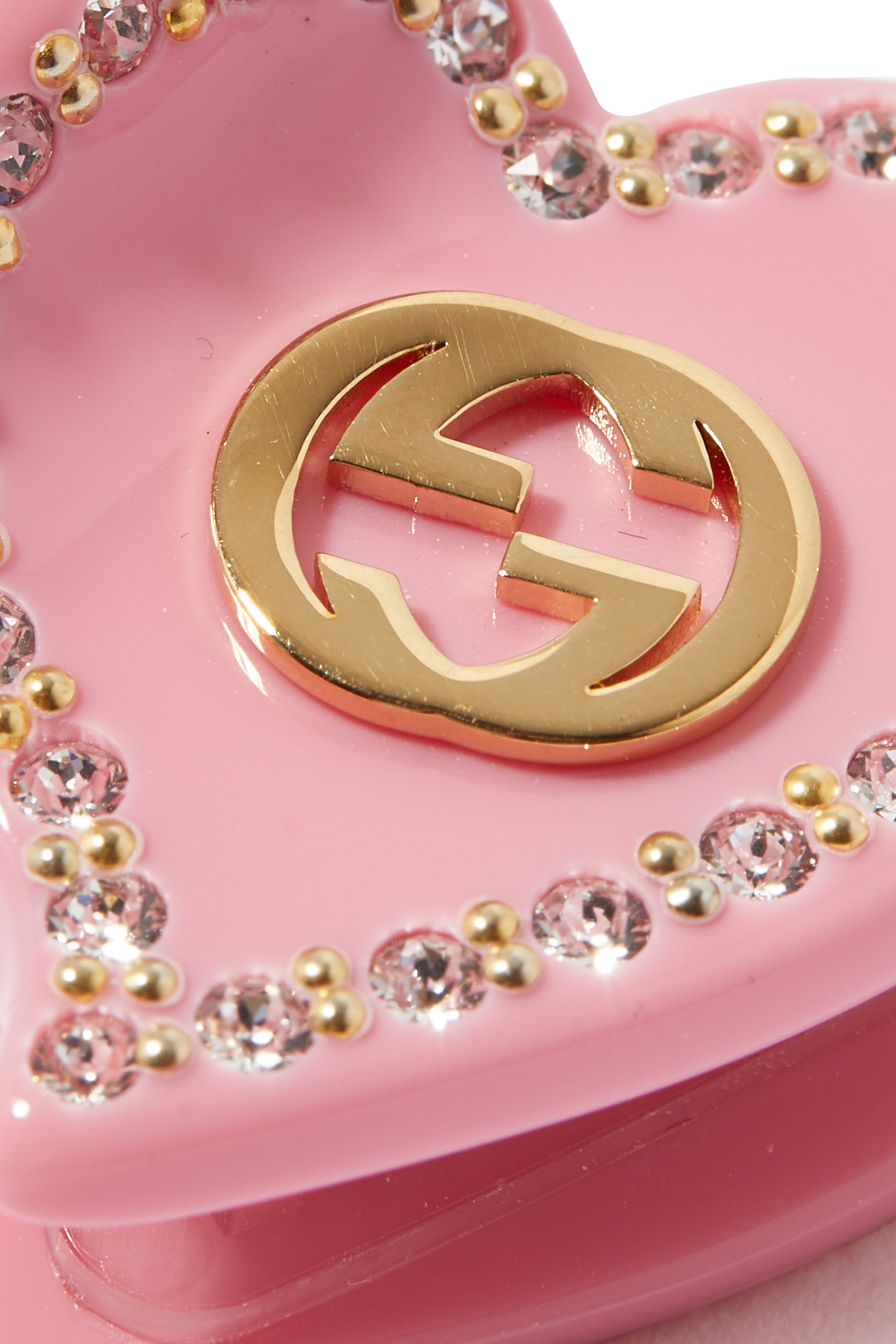 مشبك شعر بتصميم قلب بحرفي شعار الماركة بتصميم متداخل