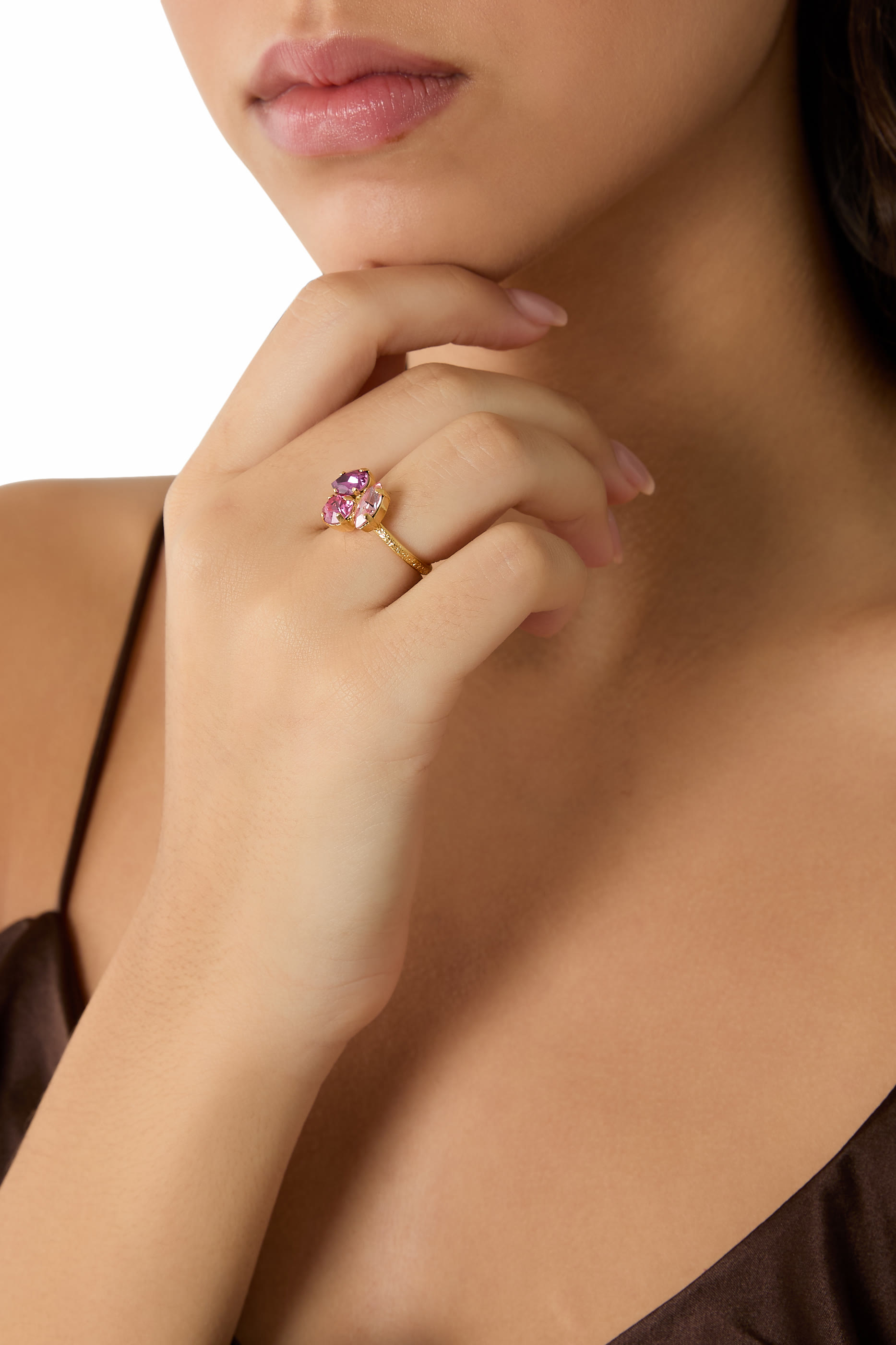 خاتم أنا، نحاس مطلي بذهب عيار 18