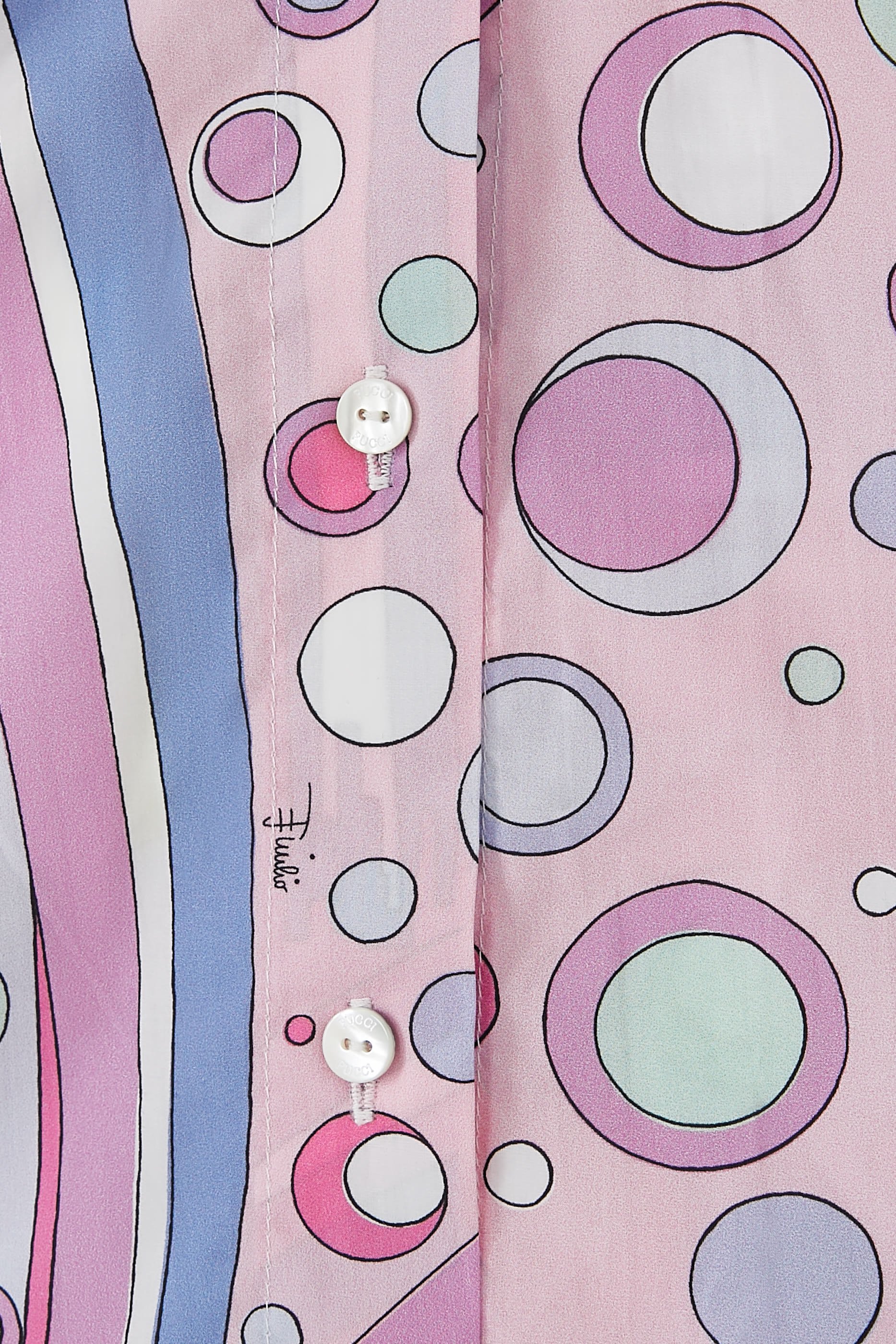 قميص بنقشة تجريدية قطن للأطفال