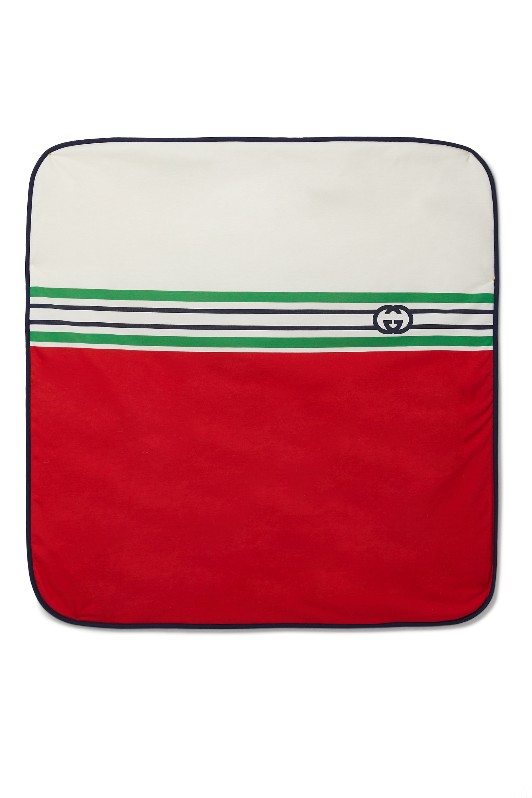 بطانية بشعار حرفي GG متداخلين