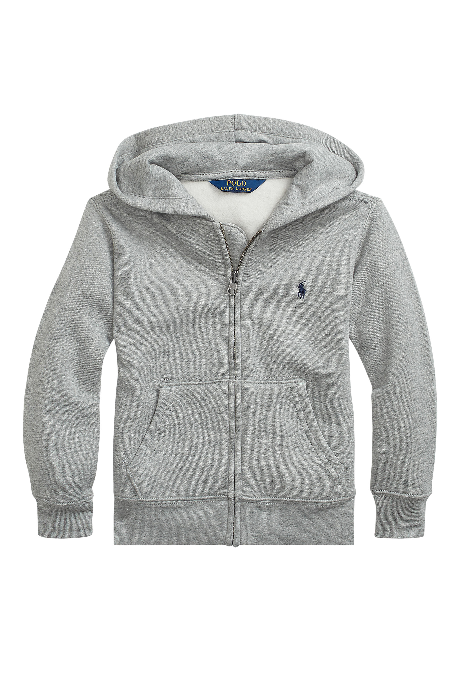 جاكيت بغطاء رأس وشعار الماركة