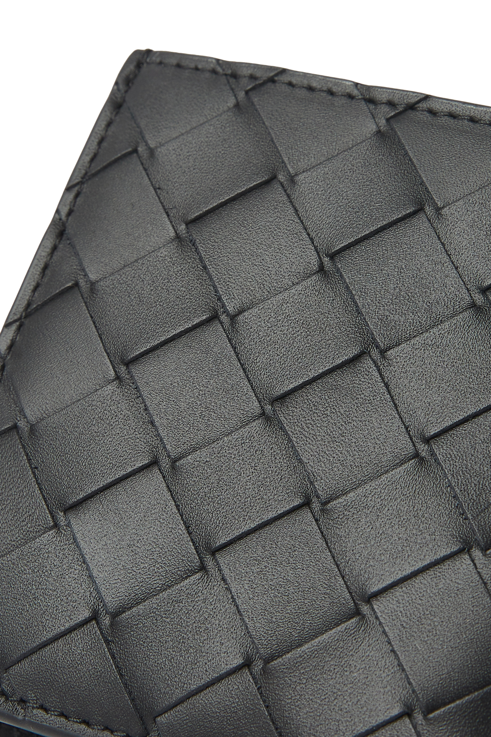 محفظة بتصميم مجدول رفيع ثنائي الطي