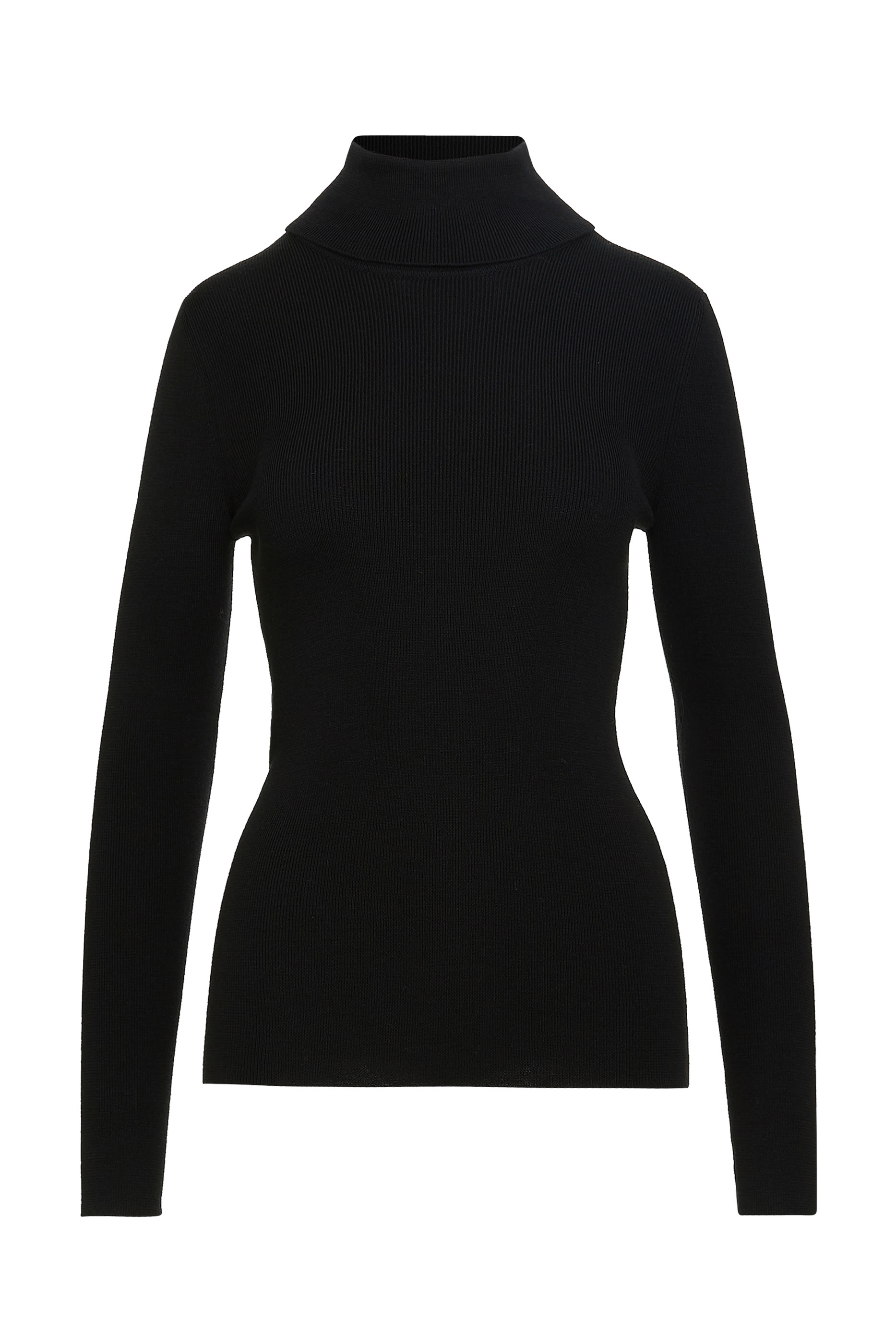 كنزة نسيج صوف مضلع رفيع