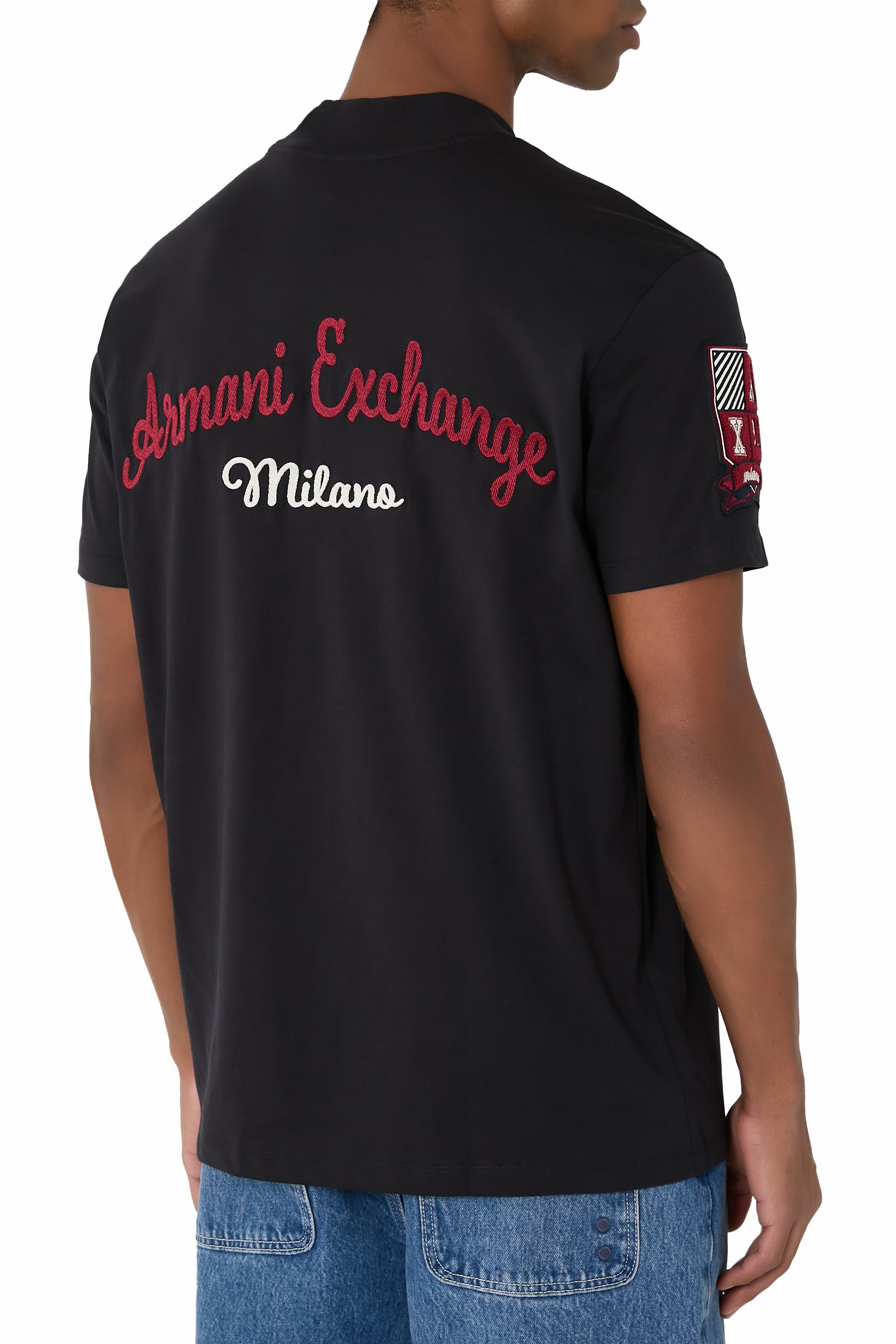  تيشيرت بقصة عادية مزين بشعارات الماركة مختلفة