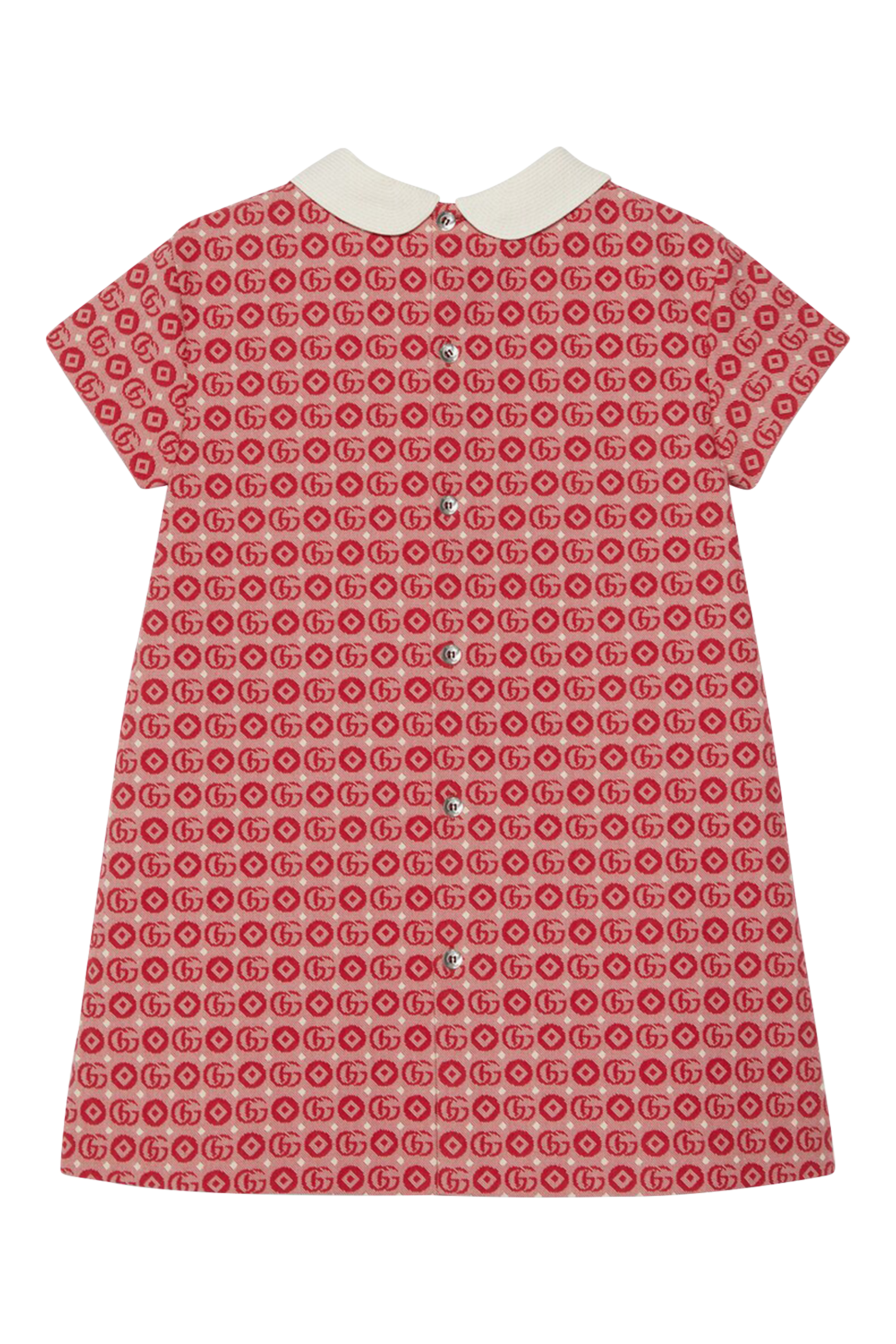 فستان واسع بطبعات حروف شعار الماركة مزدوجة