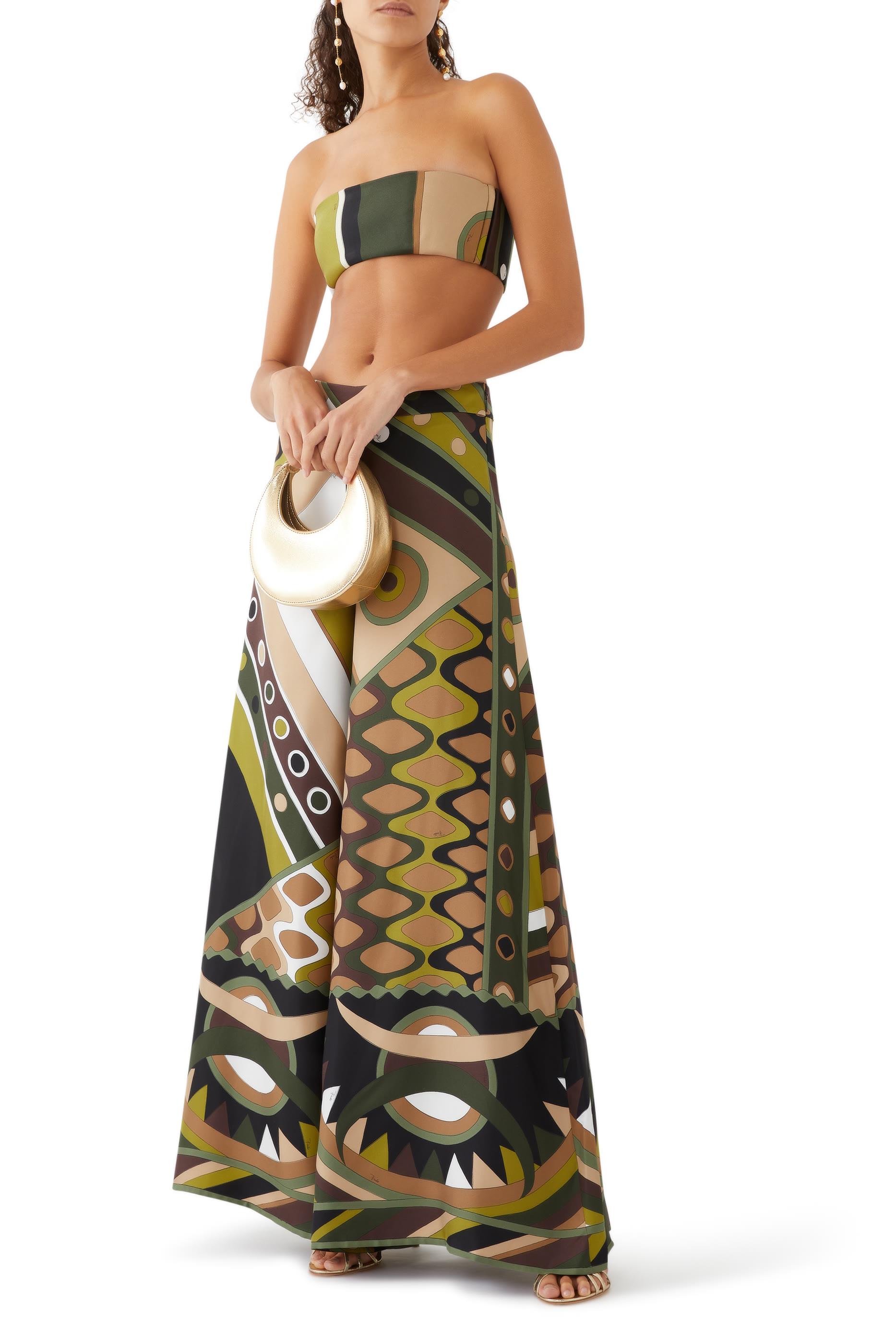 بلوزة بتصميم باندو بنقشة فيفارا حرير تويل