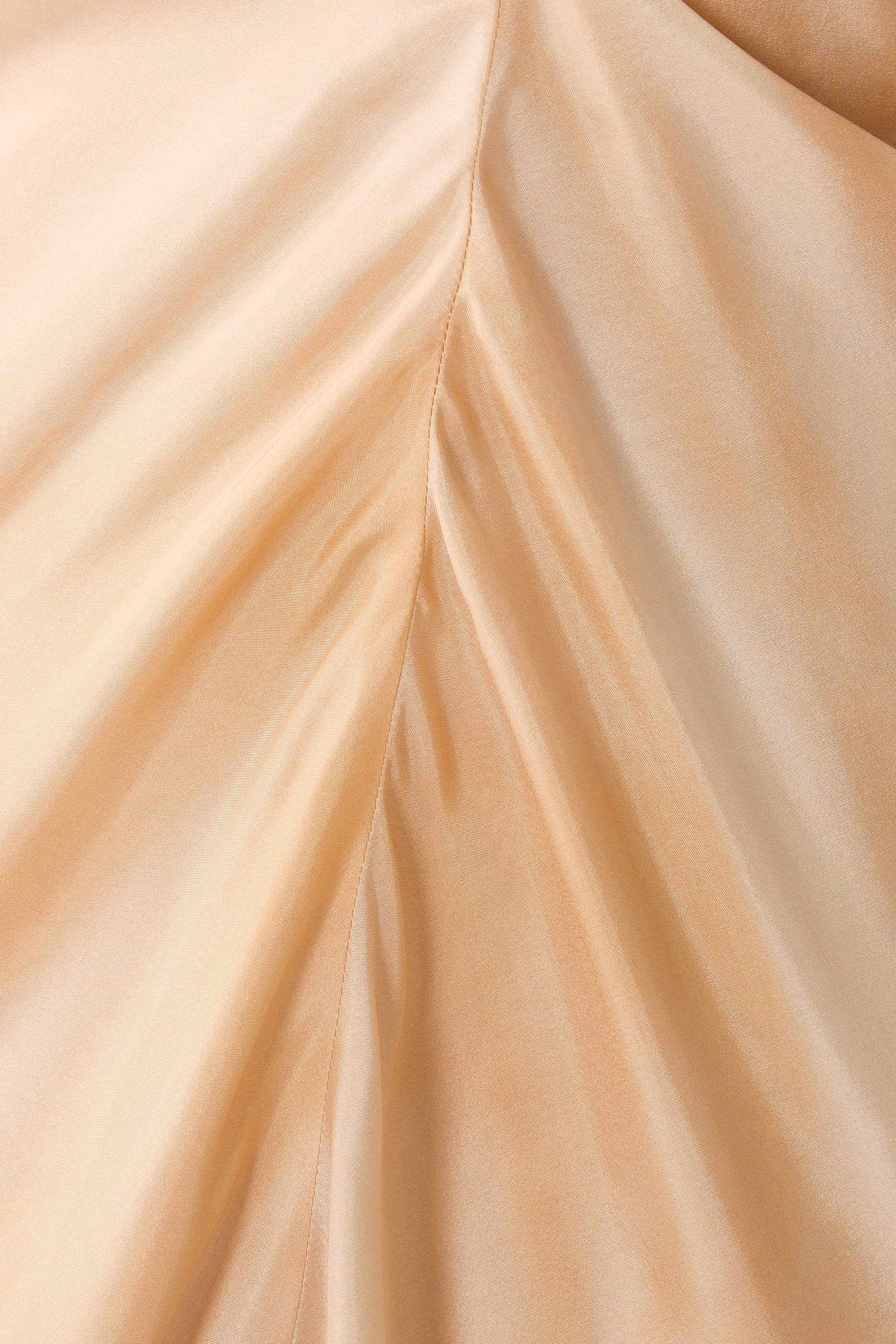 فستان قماش بونجي بنقشة باهتة حرير