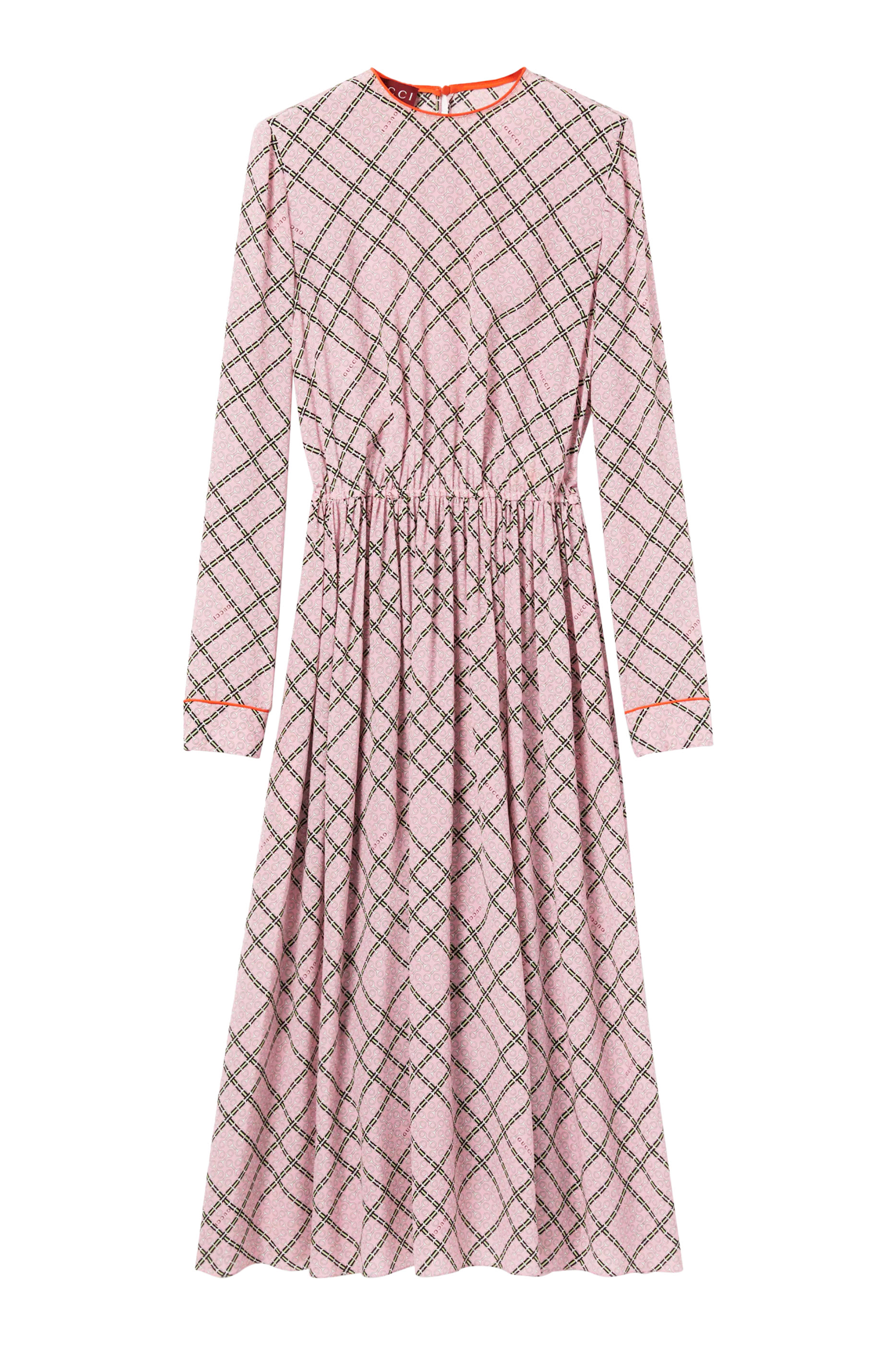 فستان بنقشة حرير