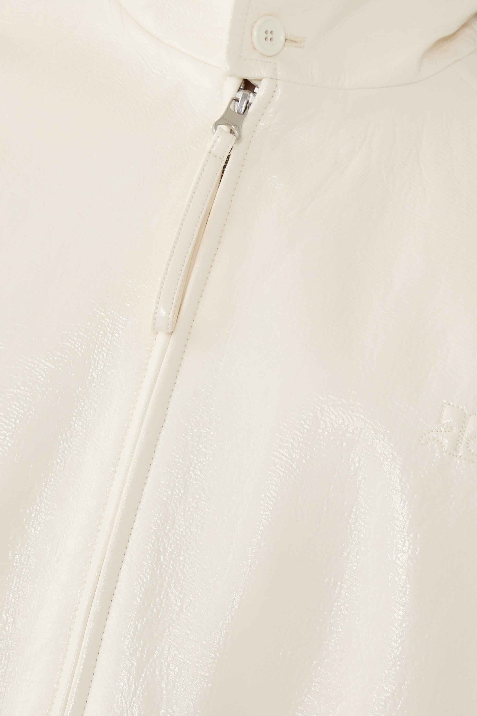 Vinyl Zipped Bomber Jacket 