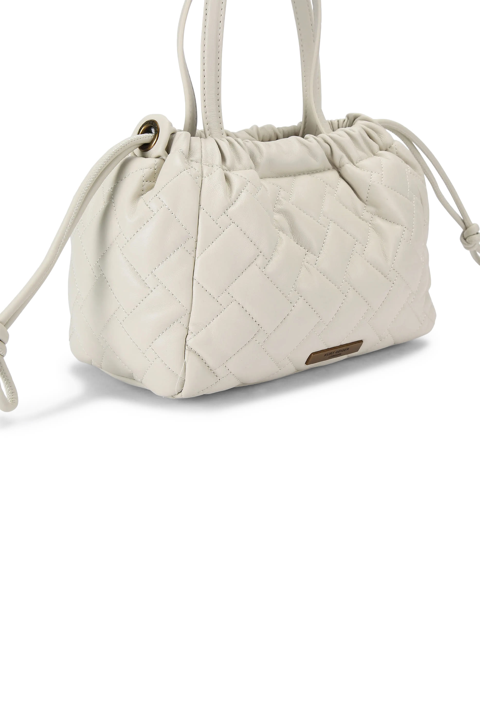 حقيبة يد كنسينغتون صغيرة بأربطة تضييق وشعار الماركة