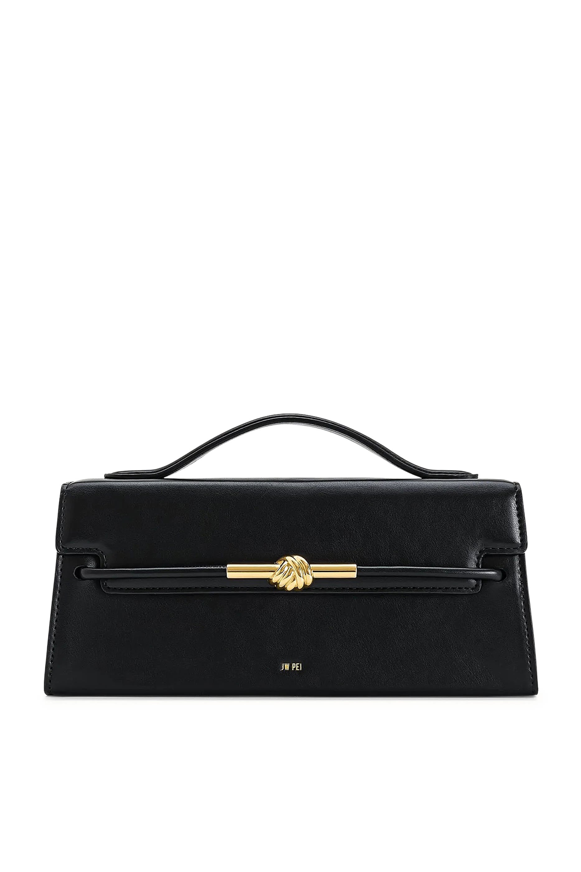 حقيبة لينا بيد علوية وحلية معدنية بتصميم عقدة