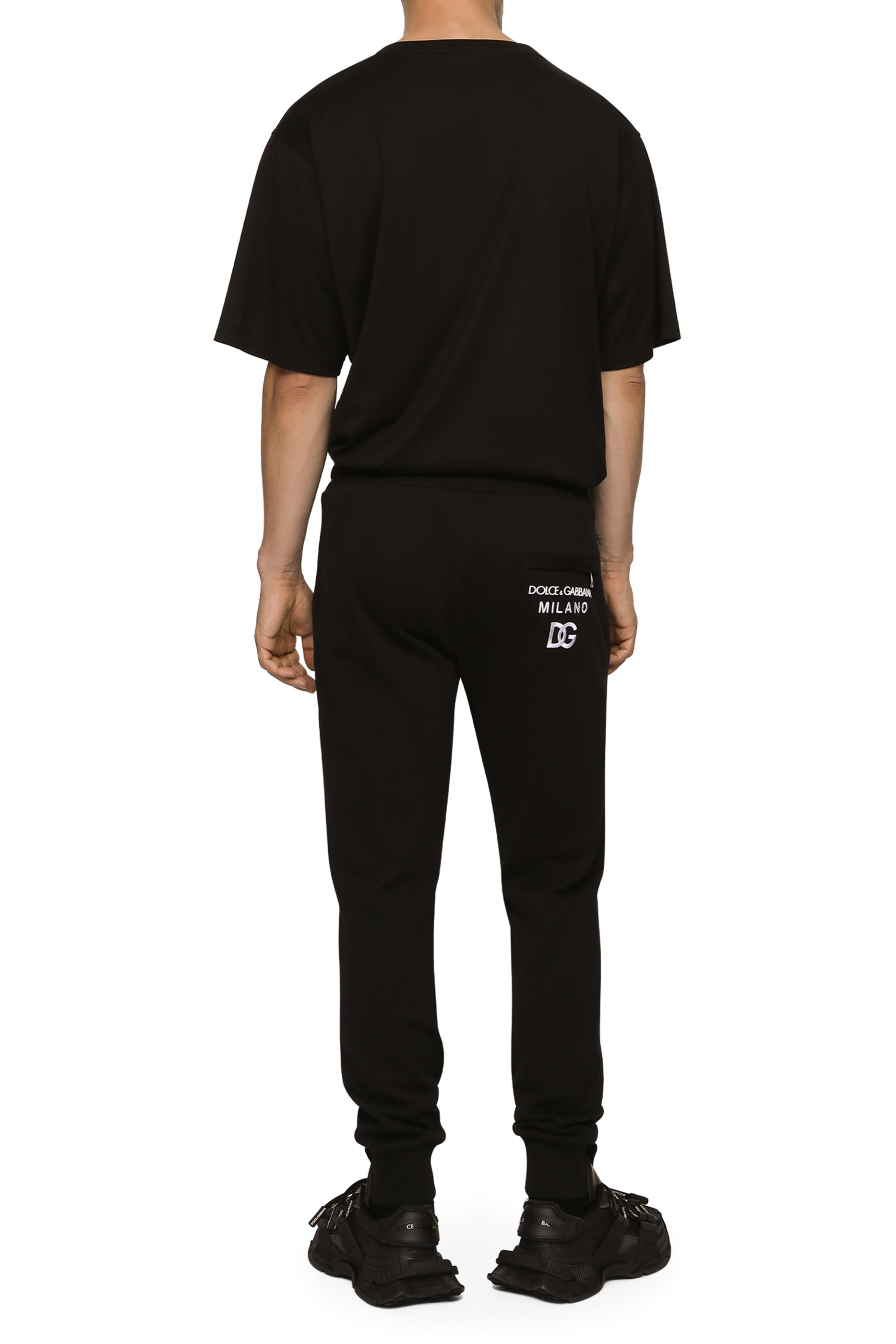 تيشيرت قطن بتطريز حرفي شعار الماركة