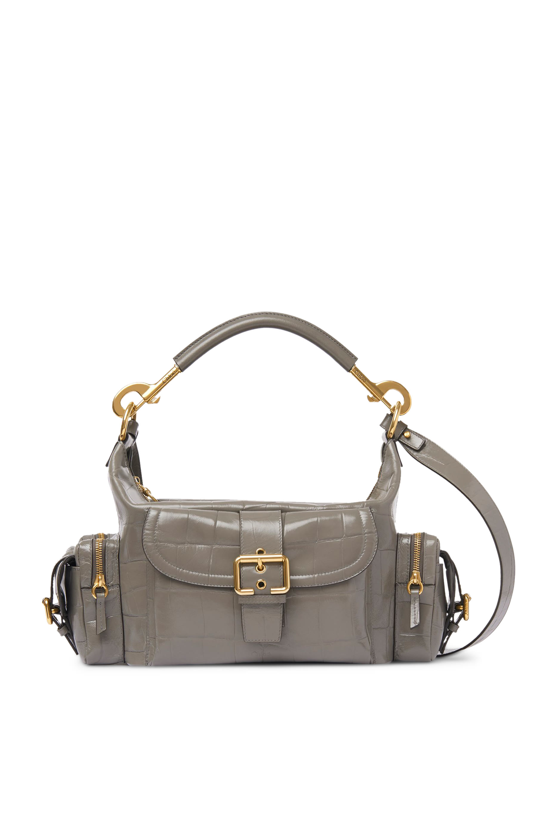 حقيبة كاميرا بنقشة جلد التمساح