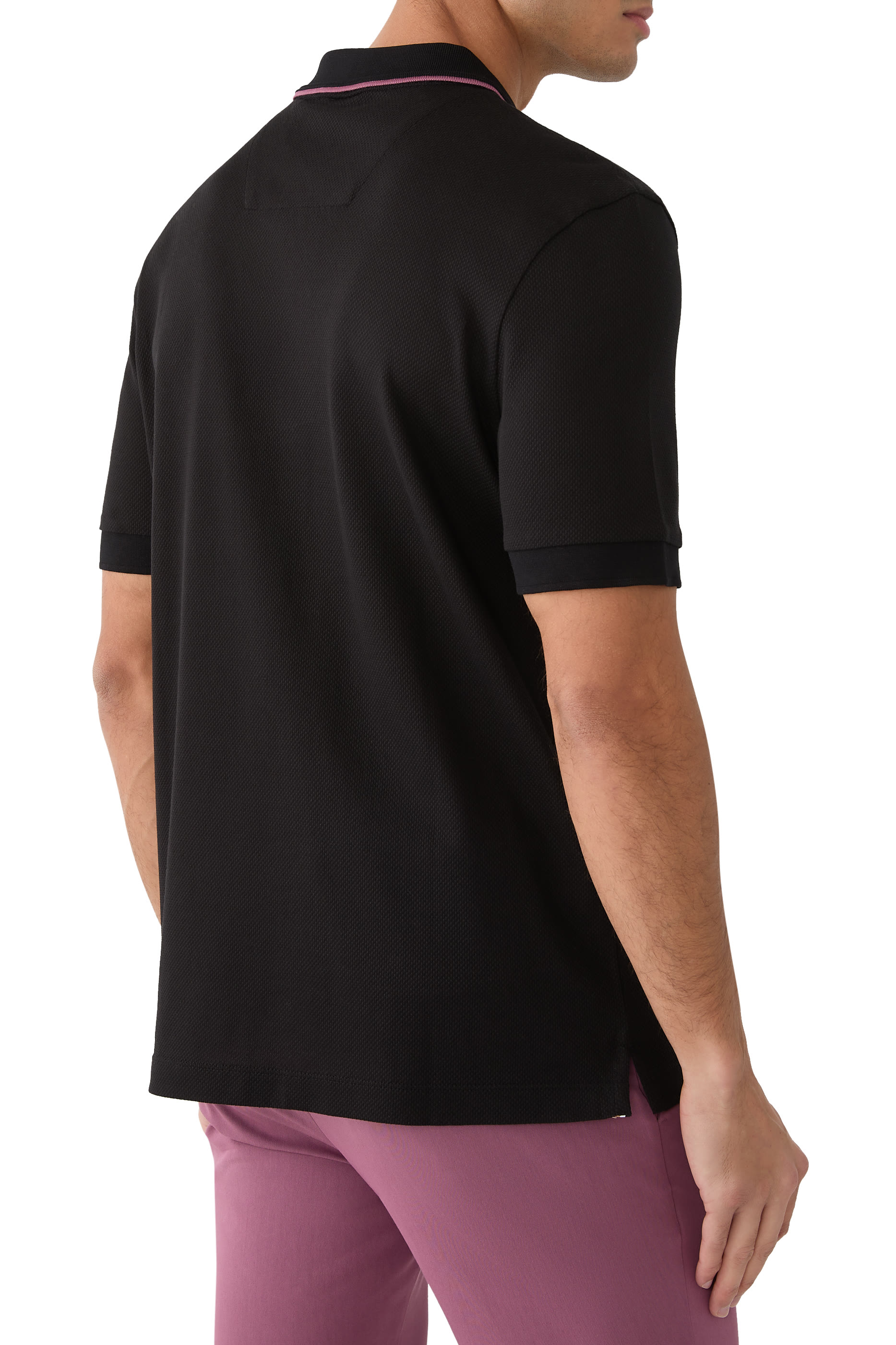 قميص بولو بسحاب قطن