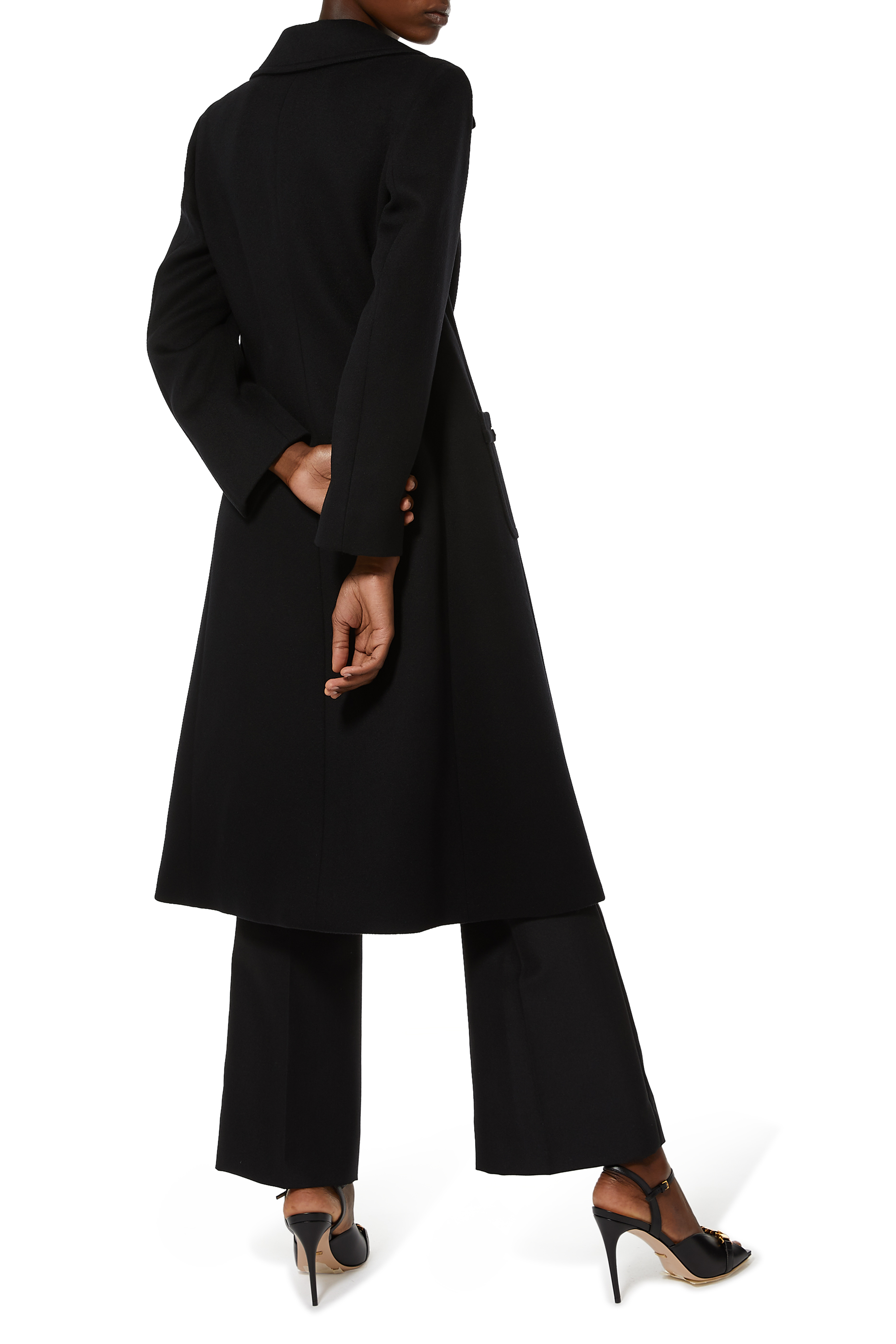 معطف صوف بصفي أزرار