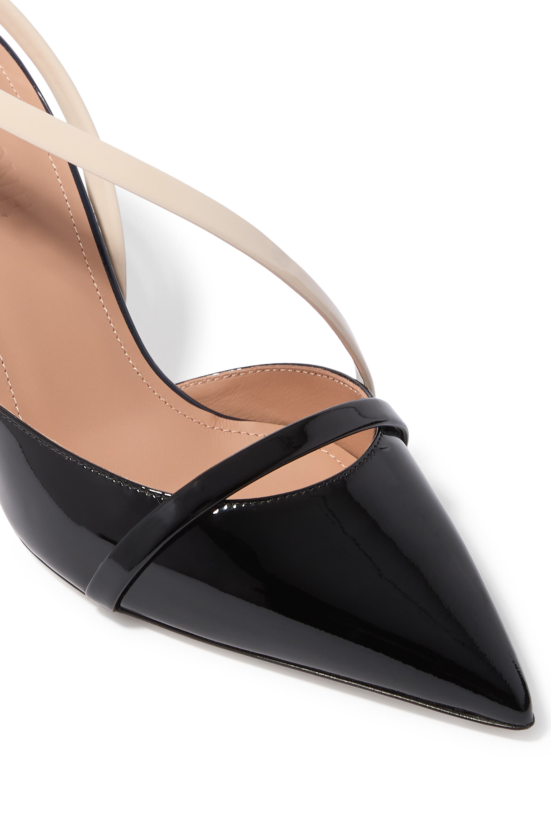 حذاء فاليريا كلاسيكي 70 بسير خلفي خامة لامعة