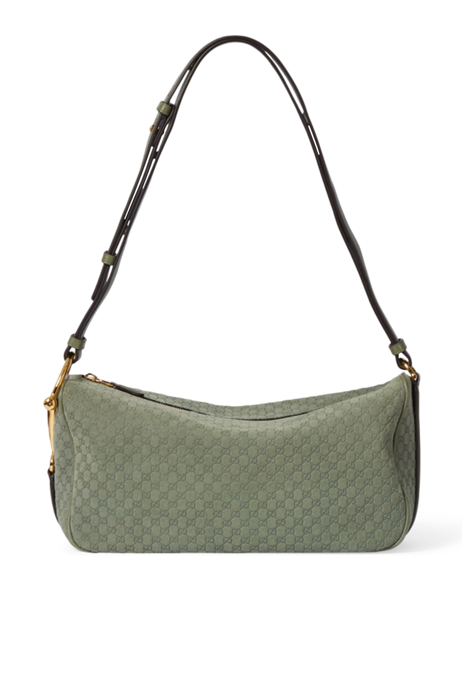 حقيبة كتف متوسطة بنصف حلية لجام الحصان