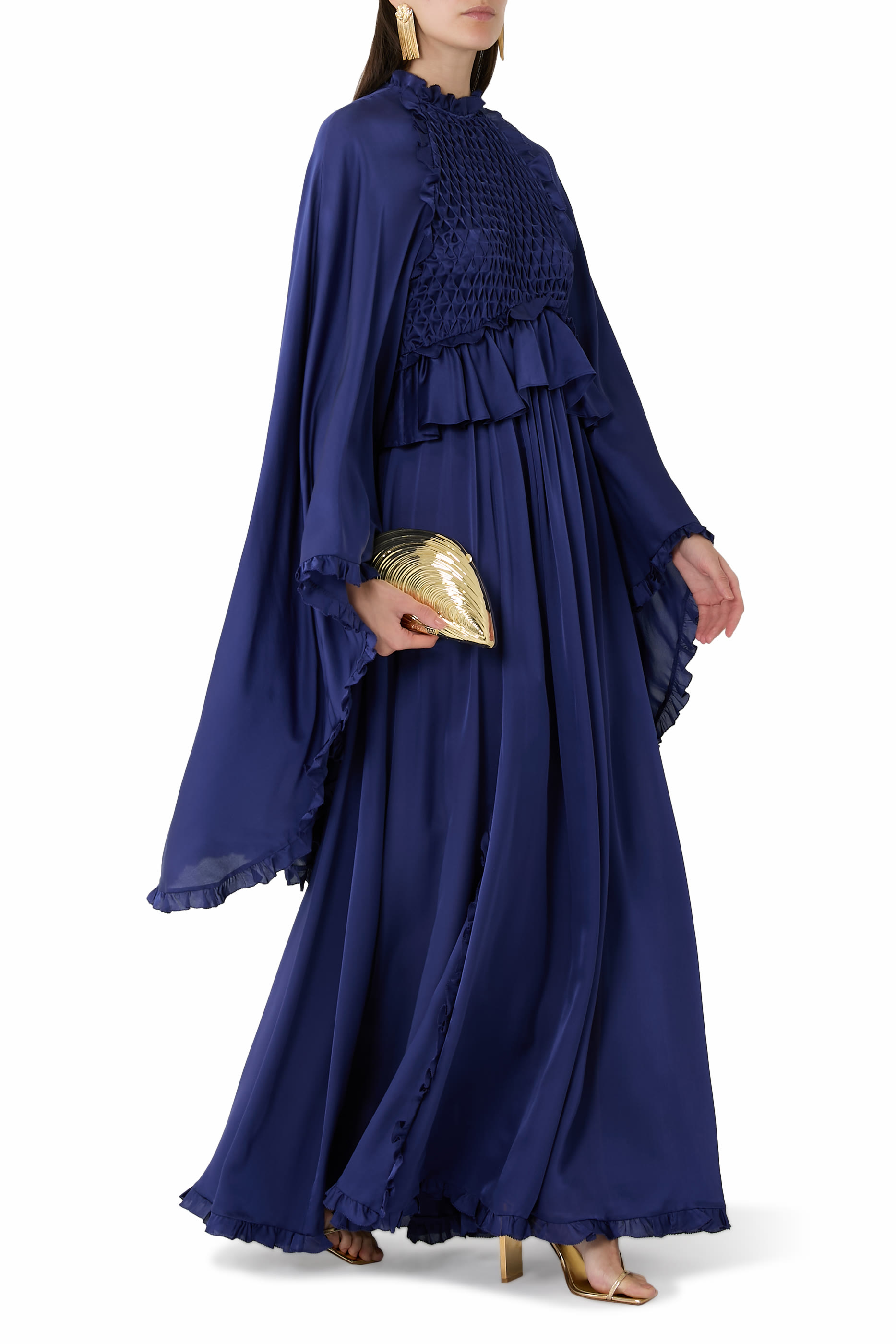 فستان هيبنوتيك بكشكش وأكمام واسعة