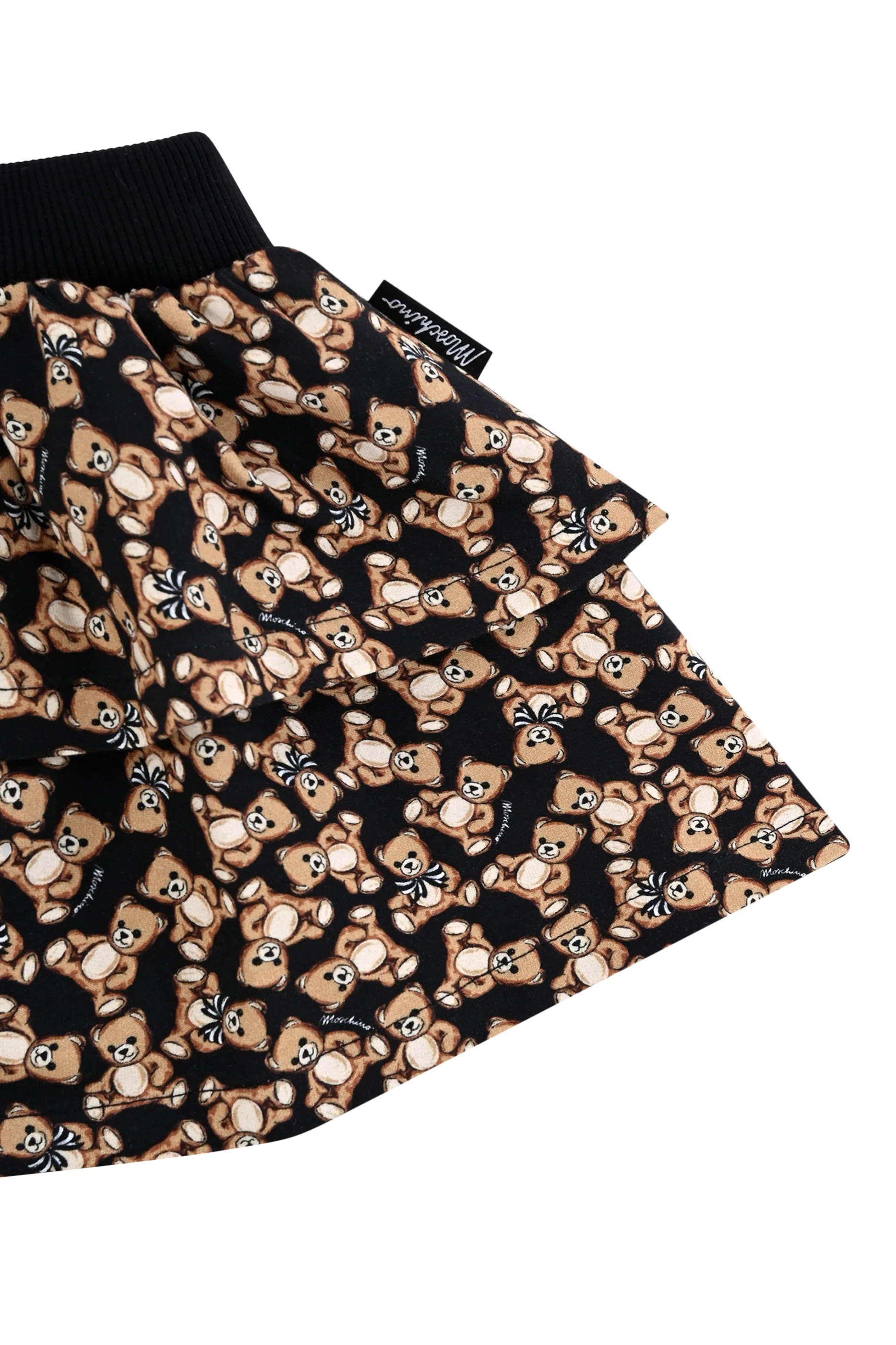 تنورة قصيرة بكشكش مزينة كليا بنقشة الدب تيدي للأطفال