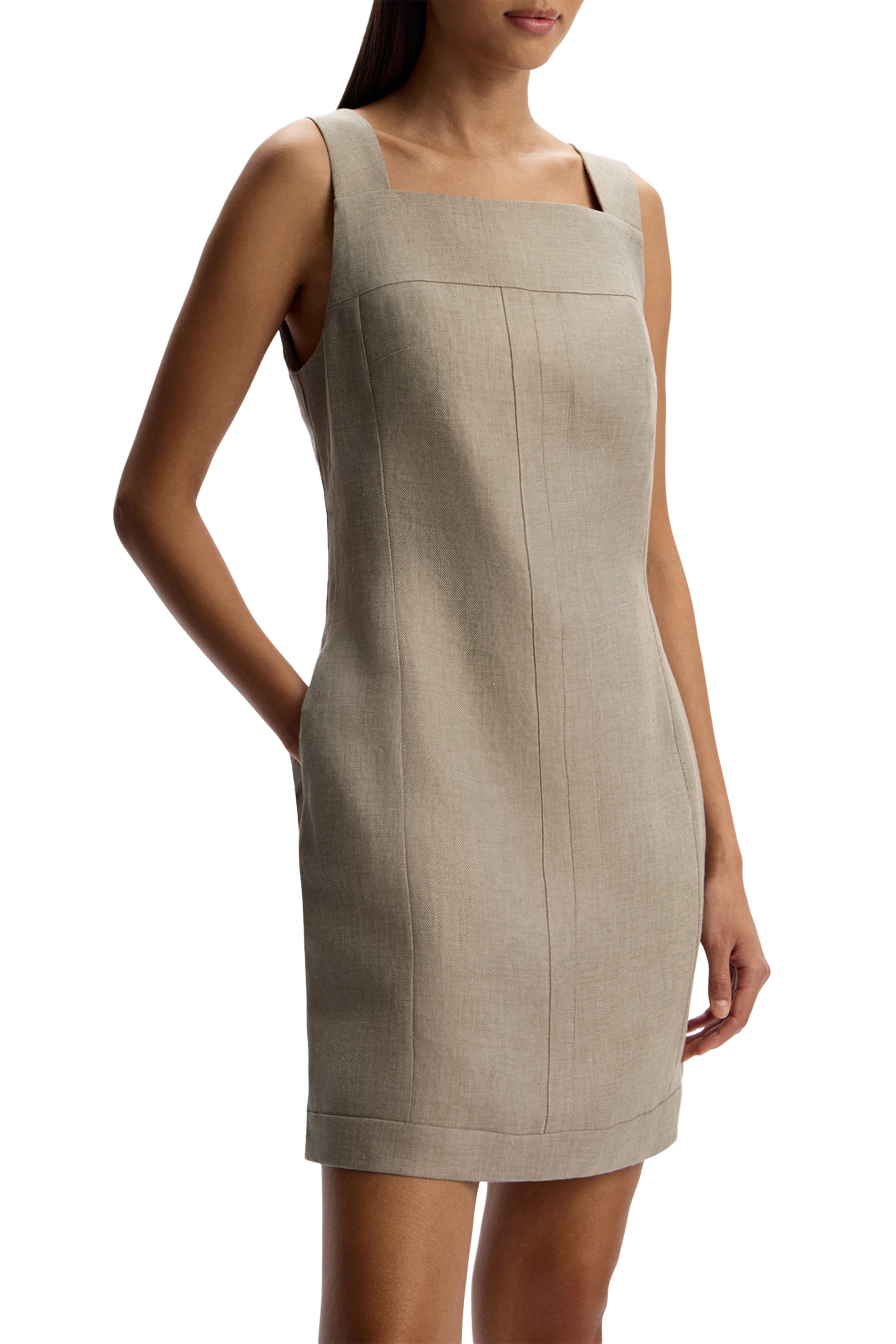 فستان قصير كتان