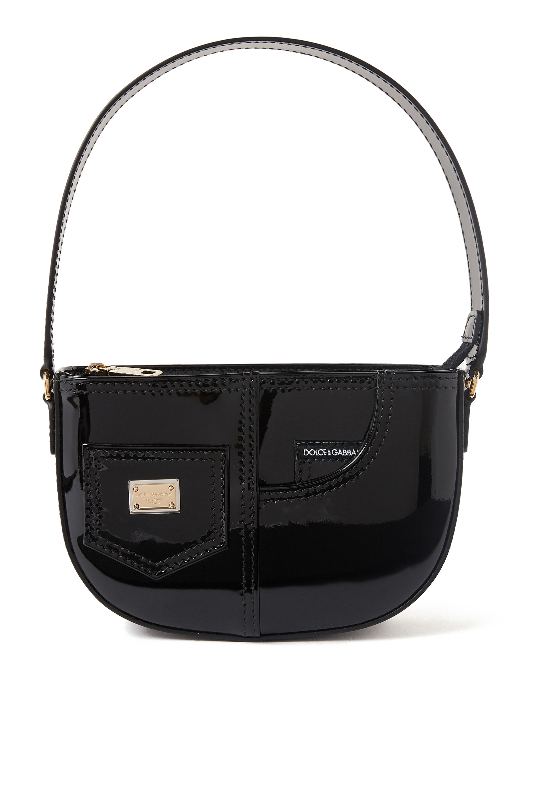 حقيبة كتف جلد لامع للأطفال