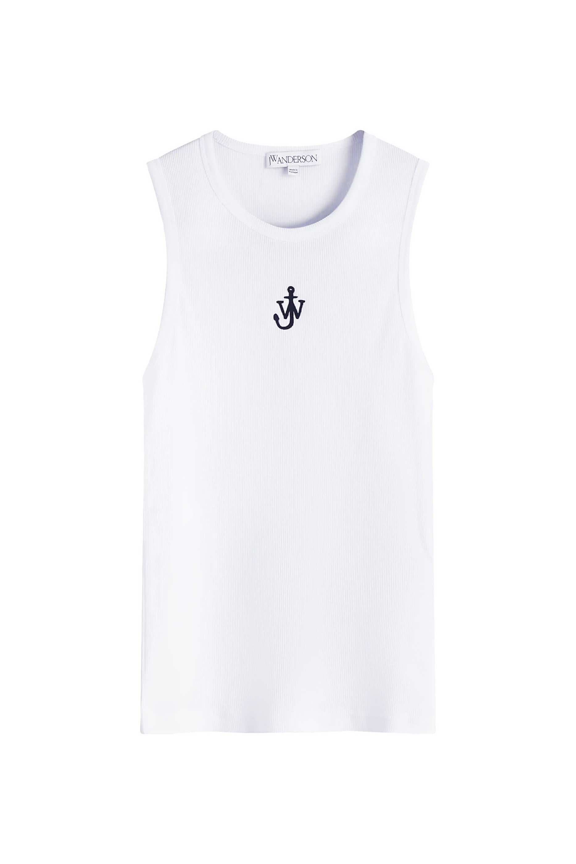 بلوزة بلا أكمام مطرزة بشعار الماركة