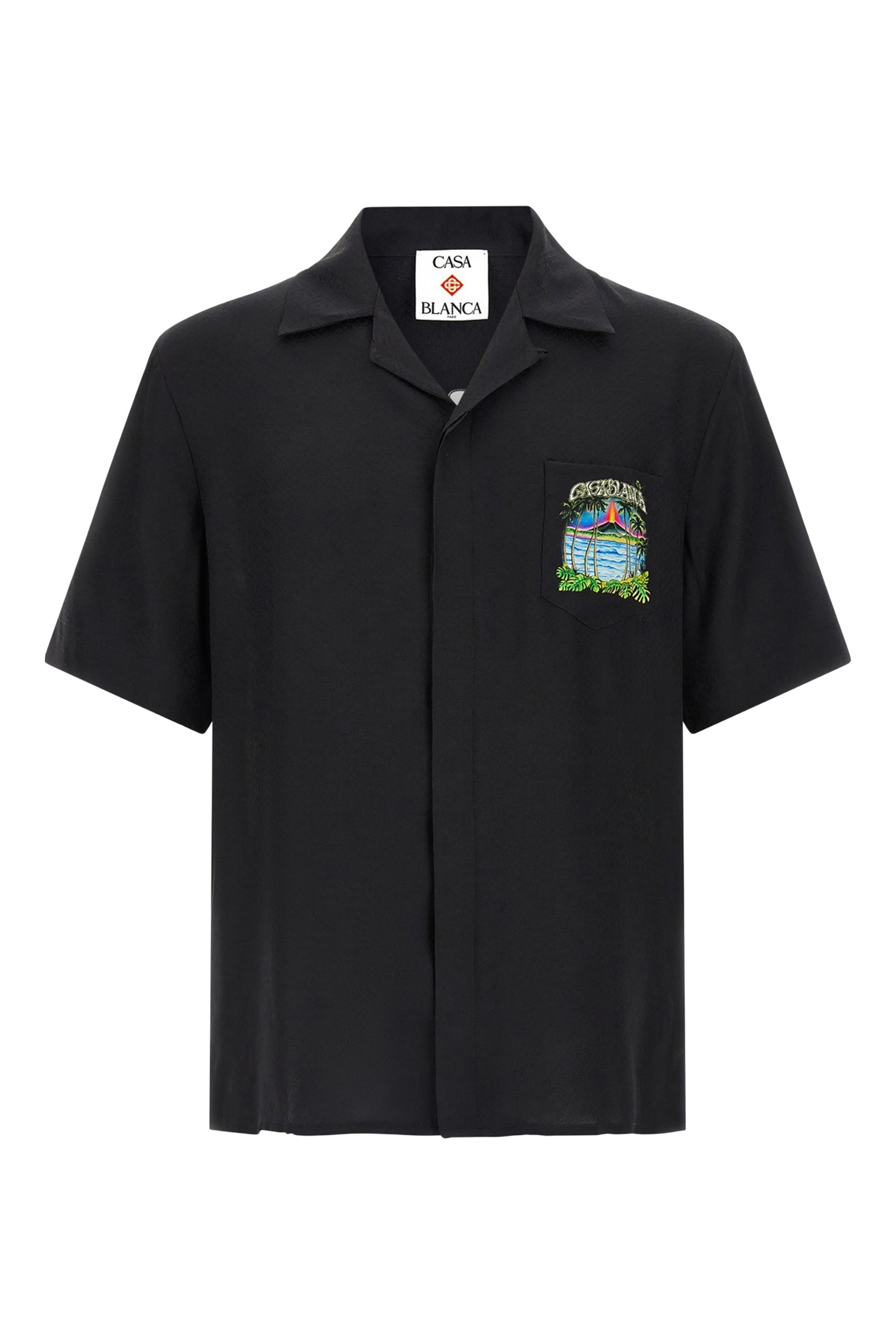 قميص بنقشة بركان غرافيكية