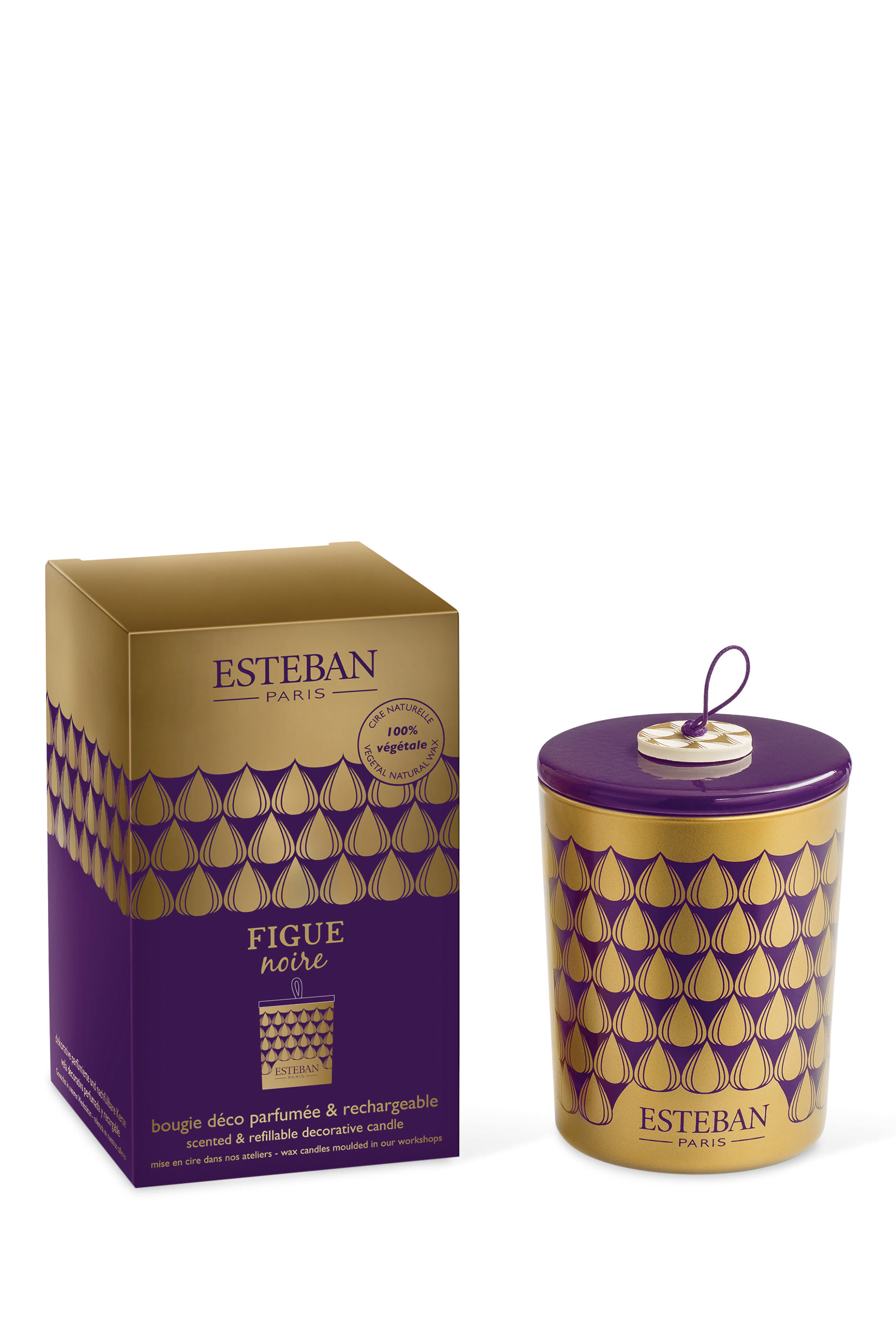 شمعة فيغ نوار معطرة قابلة لإعادة الملء