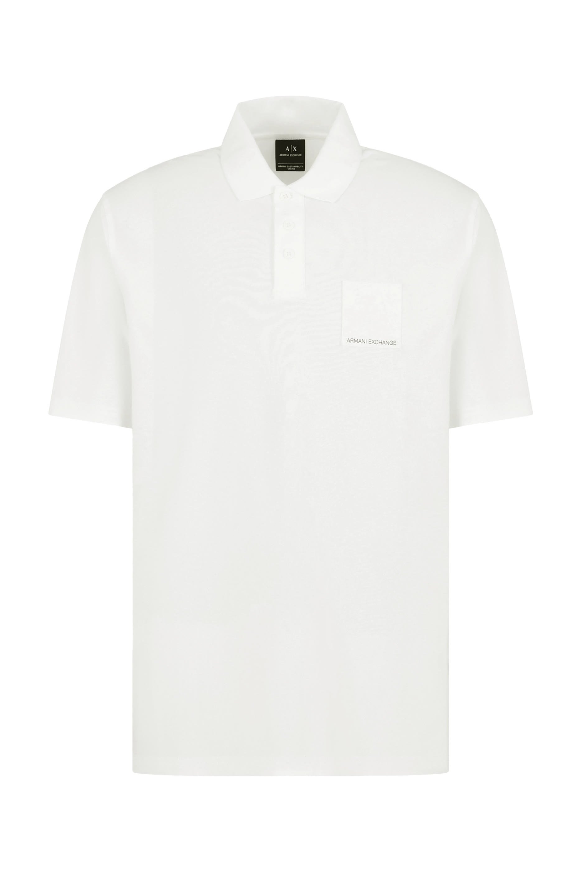 قميص بولو  اي اس في بقصة عادية بتصميم حرف A قطن عضوي