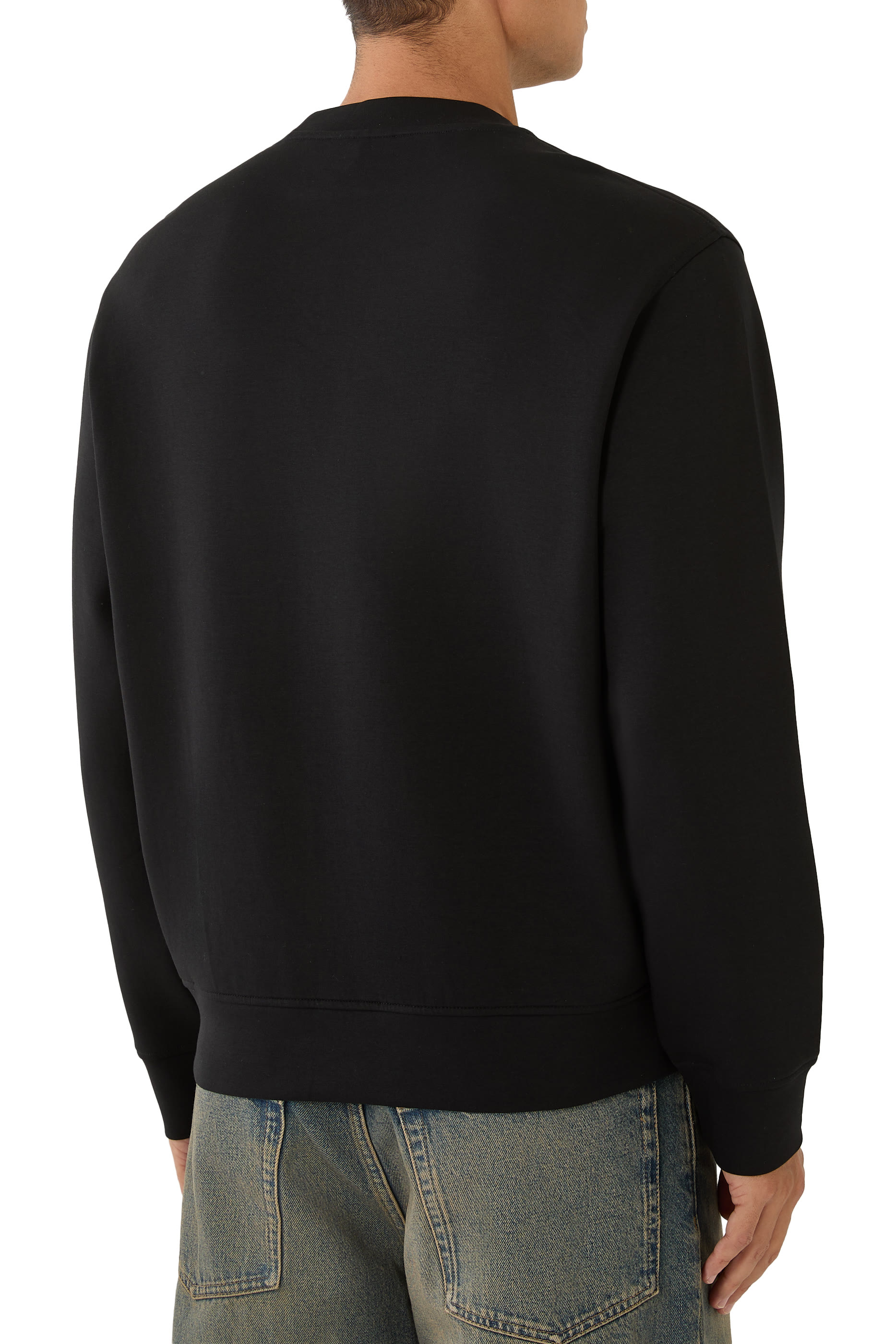 سويت شيرت بشعار النسر وقلب جيرسيه بحياكة مزدوجة