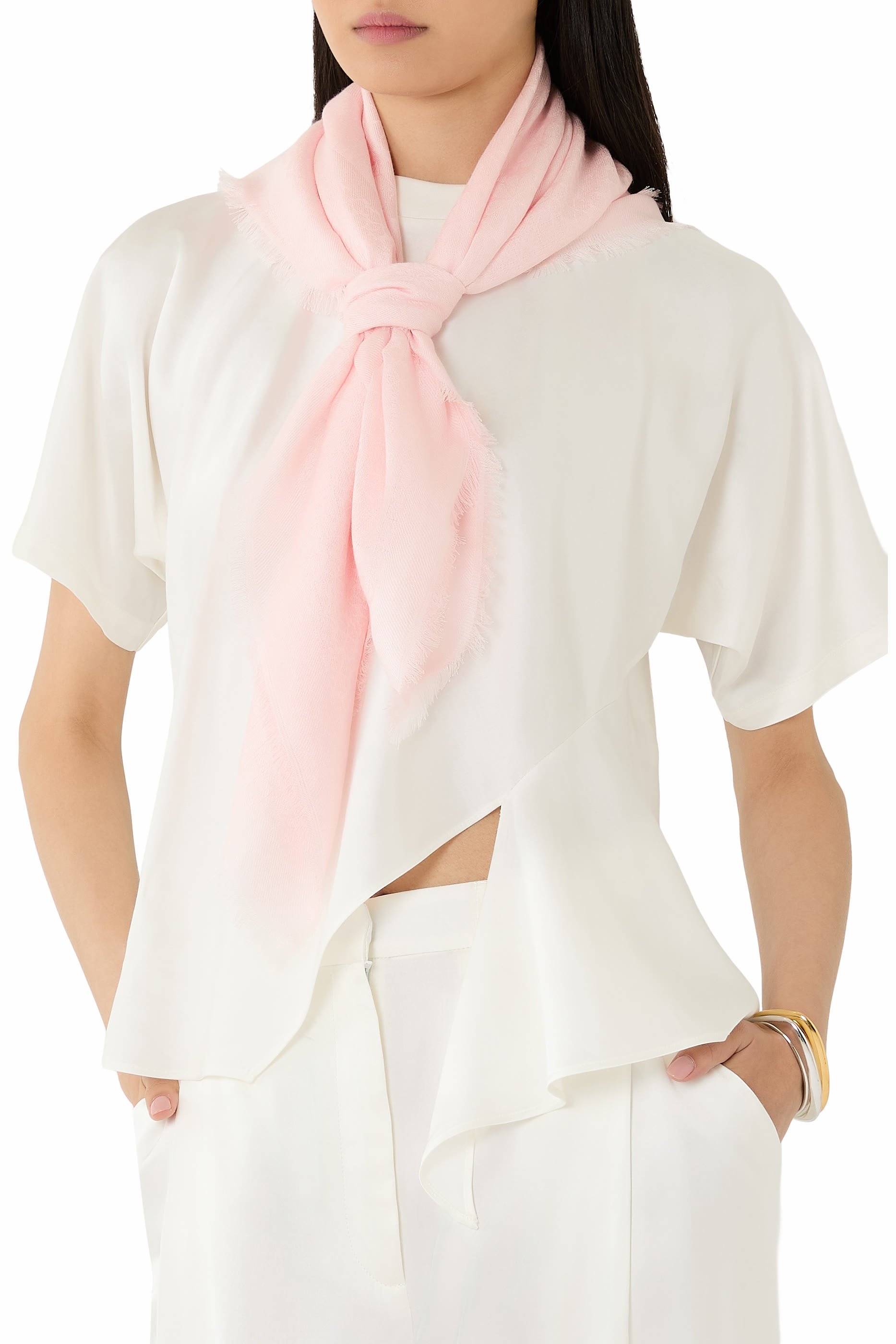 وشاح سبايد مزين بنقشة أزهار