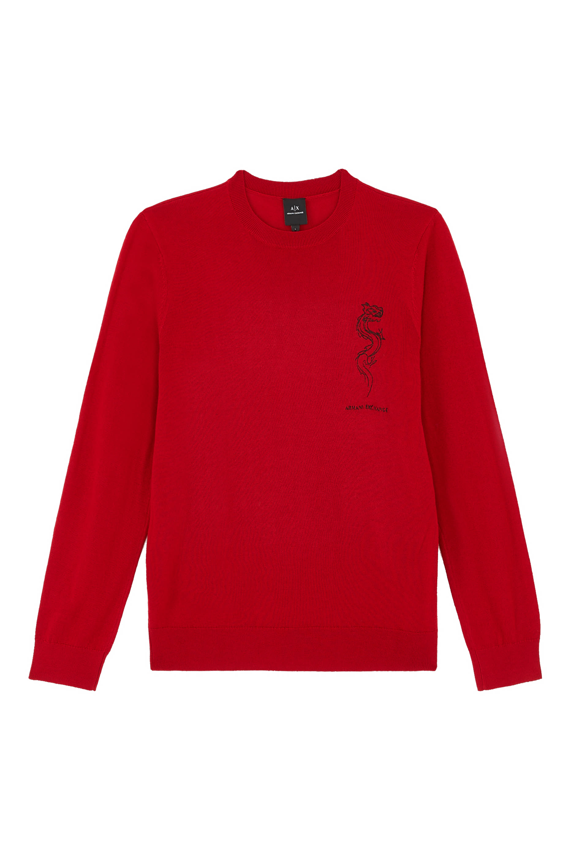 كنزة قطن بتطريز تنين