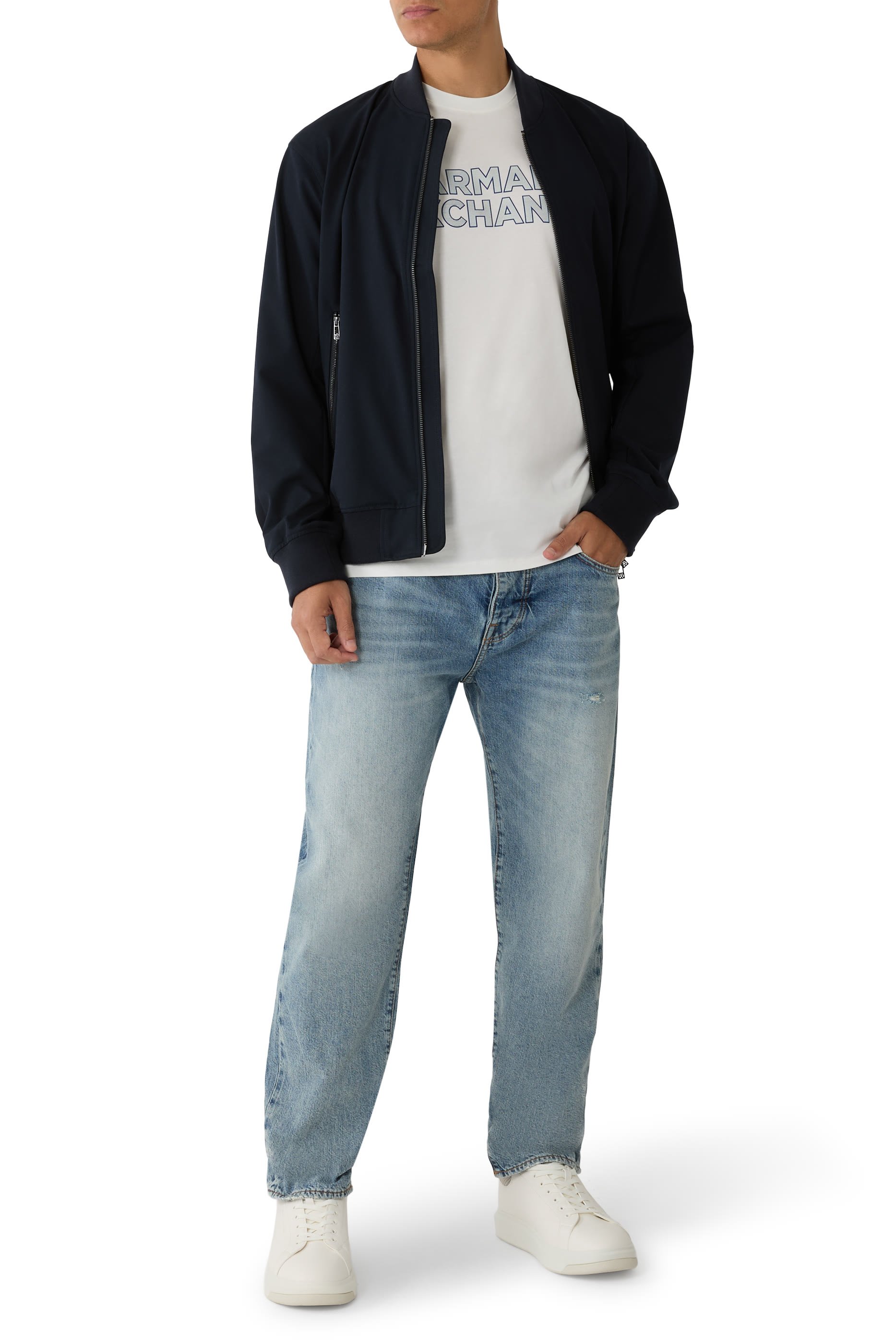 تيشيرت بشعار الماركة قطن