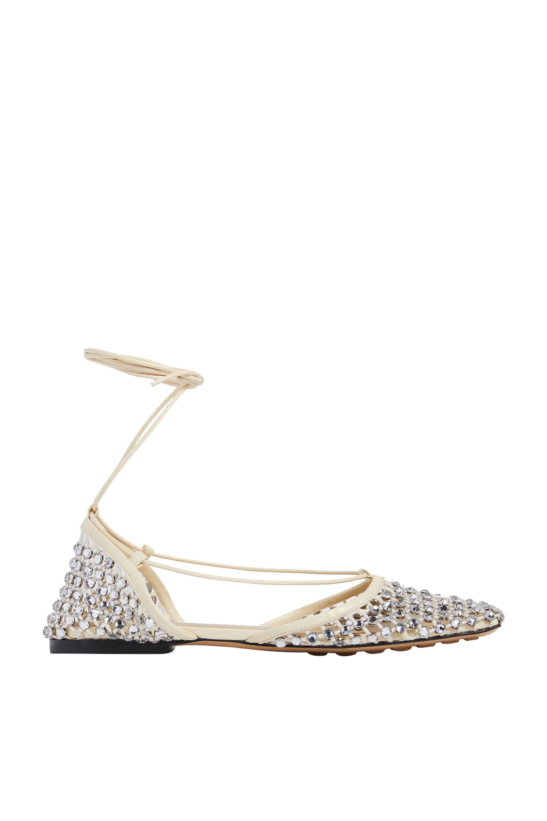 حذاء باليرينا لامع مطاطي بكعب مسطح