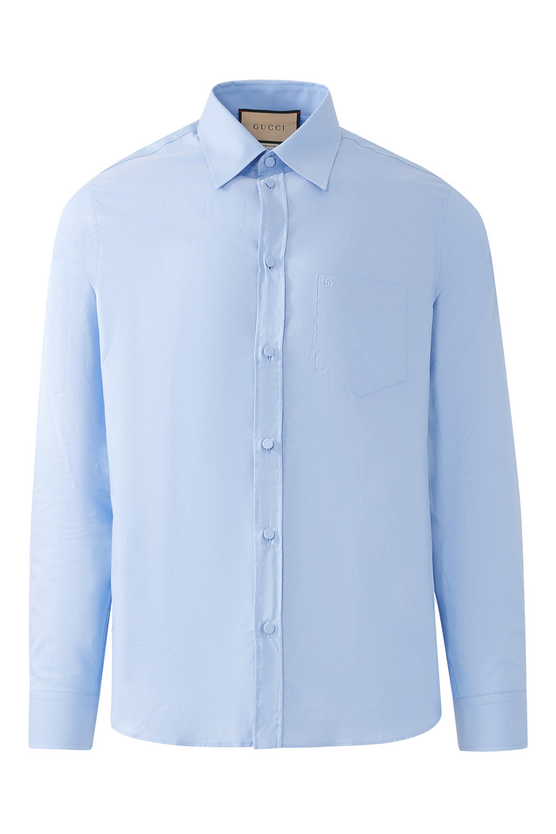 قميص أكسفورد قطن بشعار GG المطرز