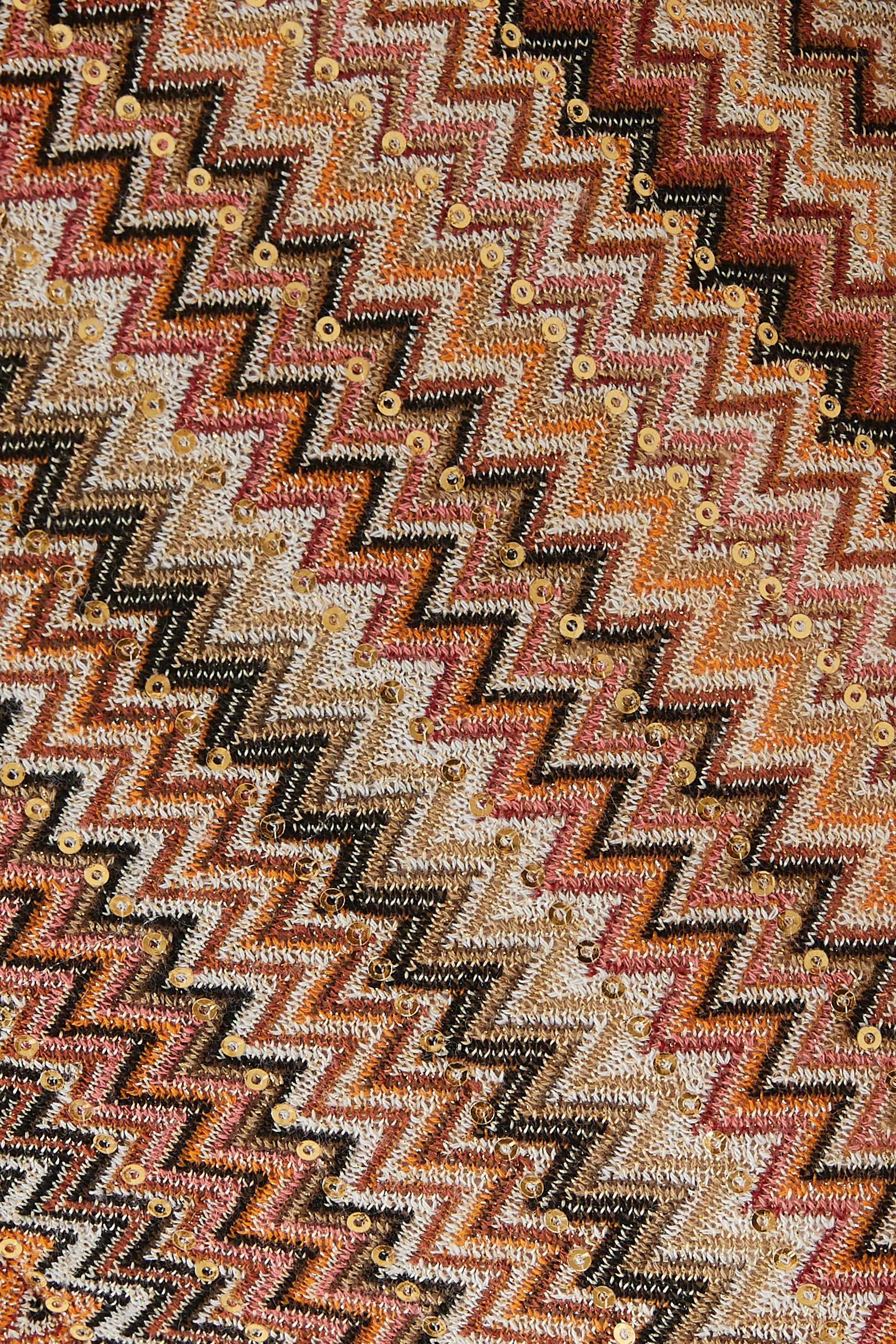 بنطال بقصة ساق واسعة بنقشة خطوط متعرجة مزين بترتر راشيل