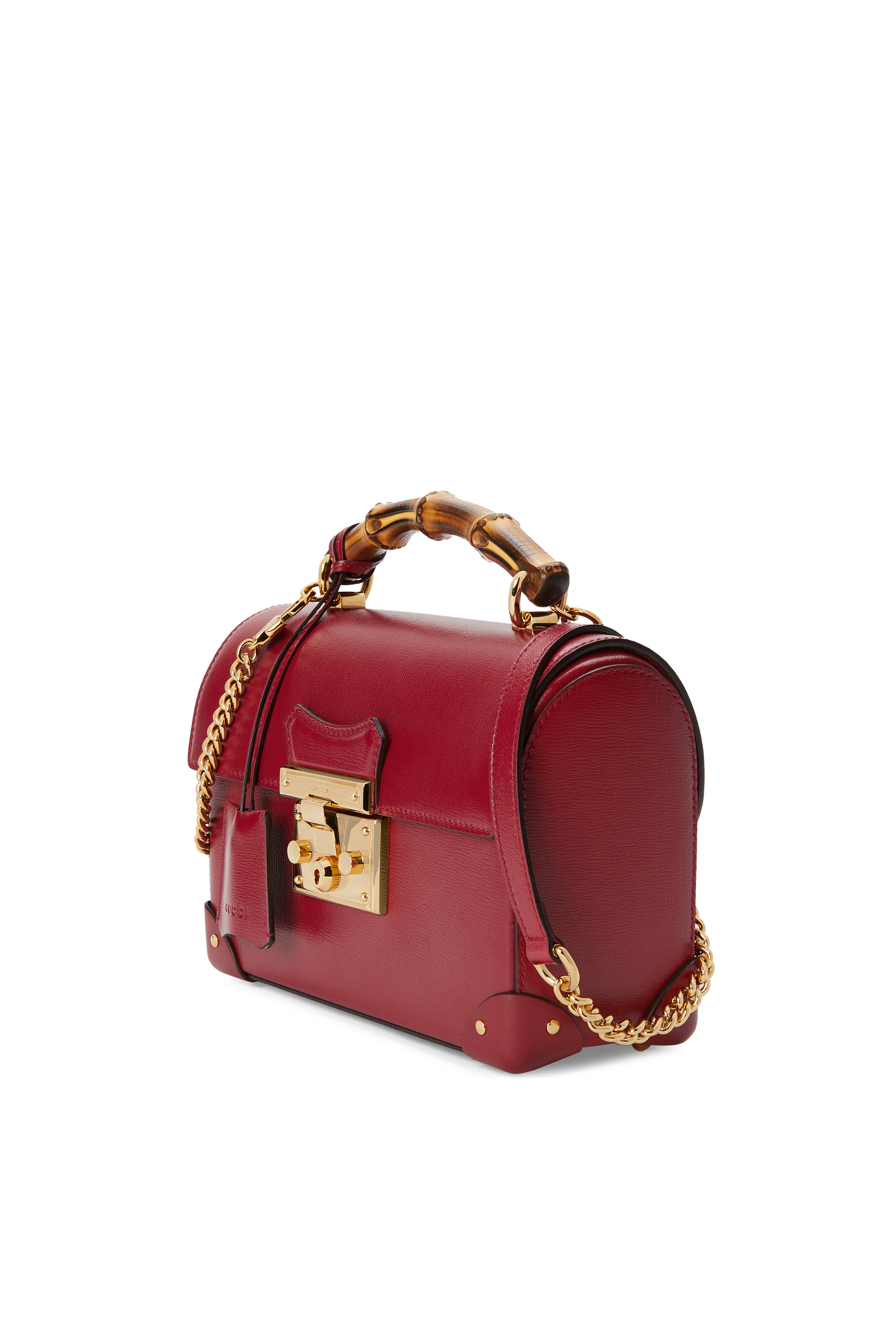 حقيبة كتف صغيرة بيد بامبو وشعار GG وقفل